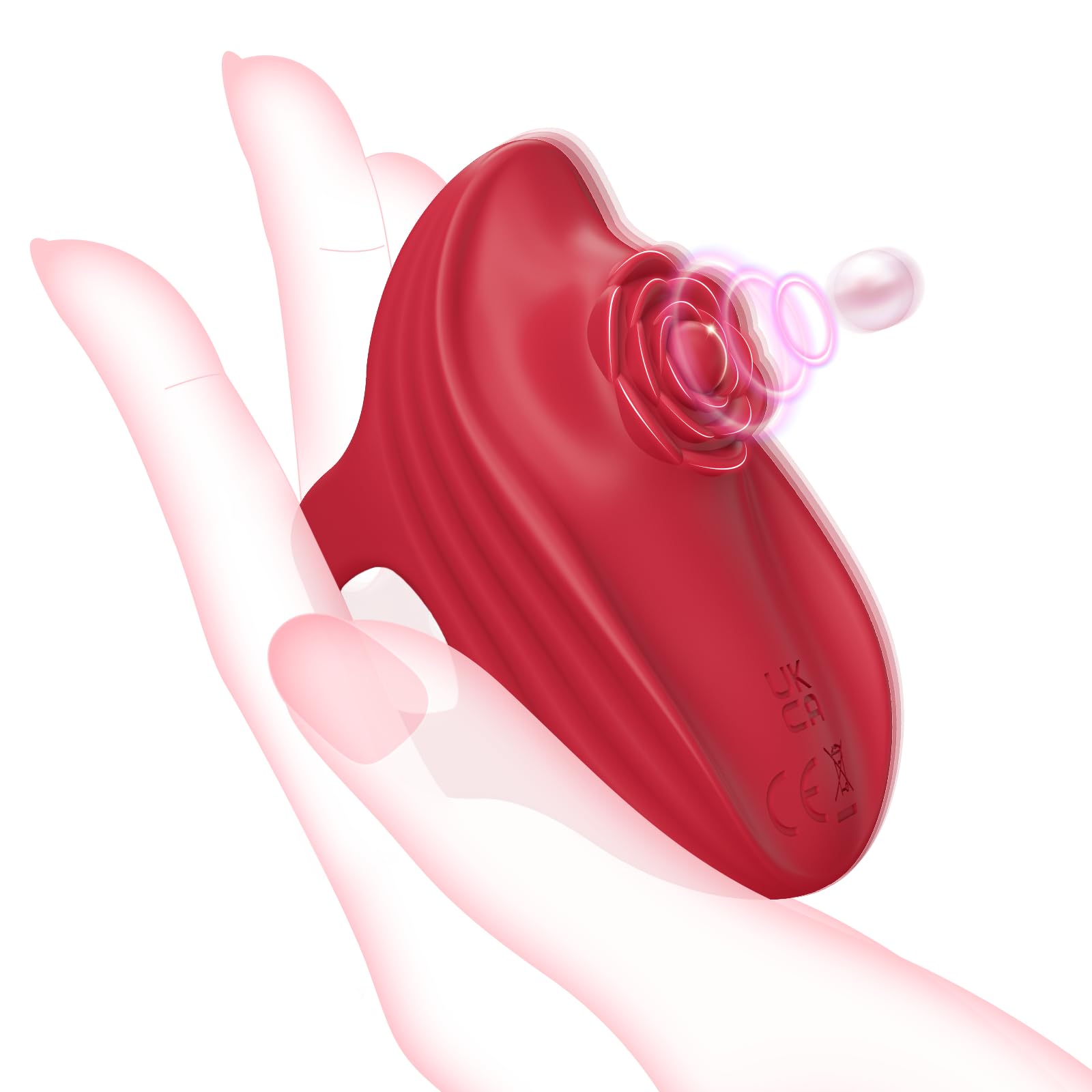 Clitoral Vibrator for Women - 9-Speed Finger Vibrator & Nipple Stimulator, Rose Sex Toy for Couples, Small Mini G-Spot Vibrator - Perfect for Solo Play & Couples Intimacy