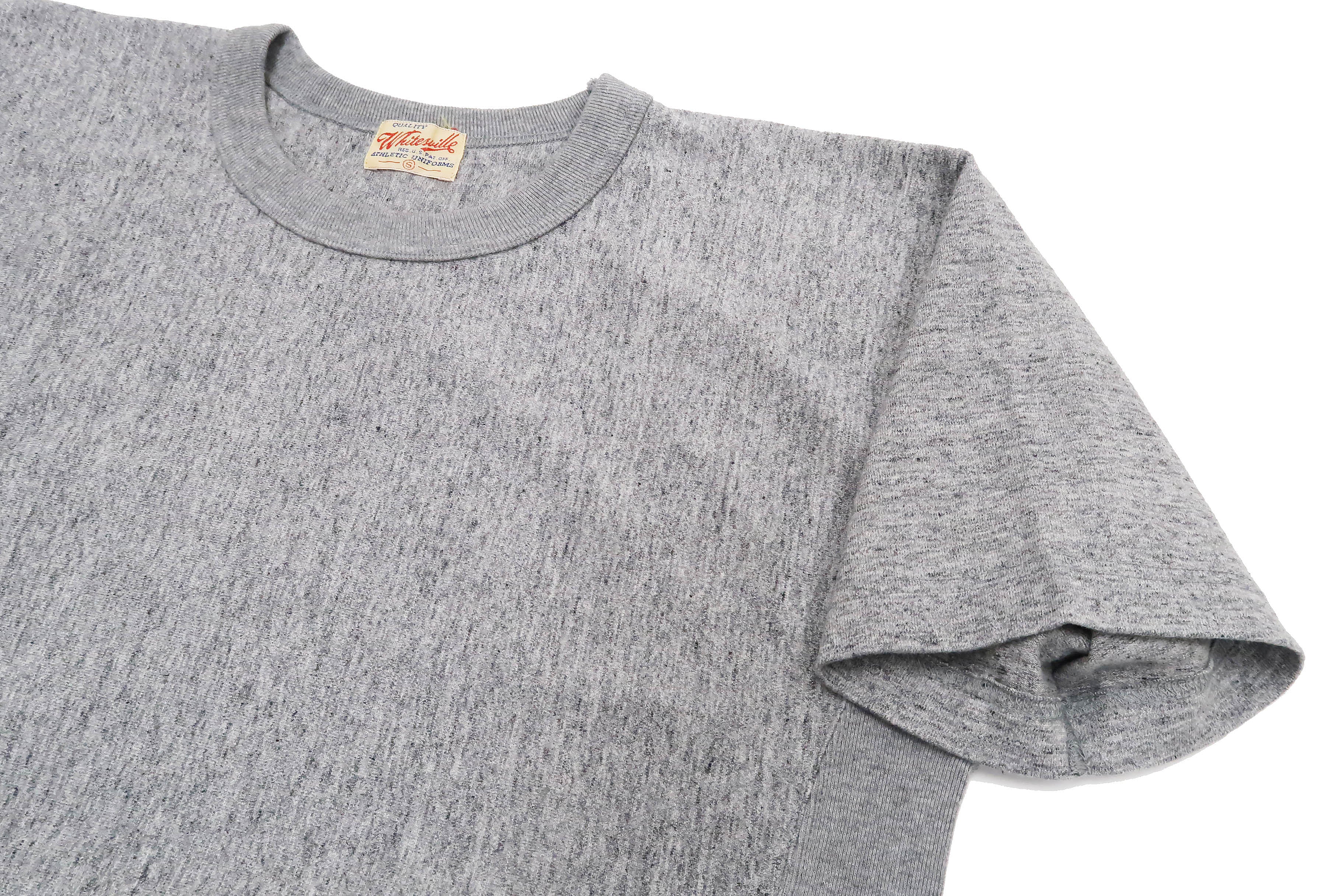 Whitesville Plain Rib Side Panel T-Shirt for Men - Heavyweight Short Sleeve Cotton Tee (WV78930) in Heather Gray - Perfect for Casual Wear, Gym & Everyday Outfits