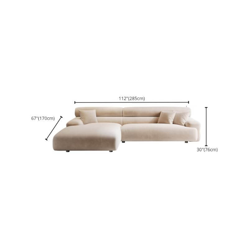 L-Shaped Right/Left Hand Facing Reclining Sofa with Concealed Support - Modern Living Room Furniture for Home Theater & Family Relaxation