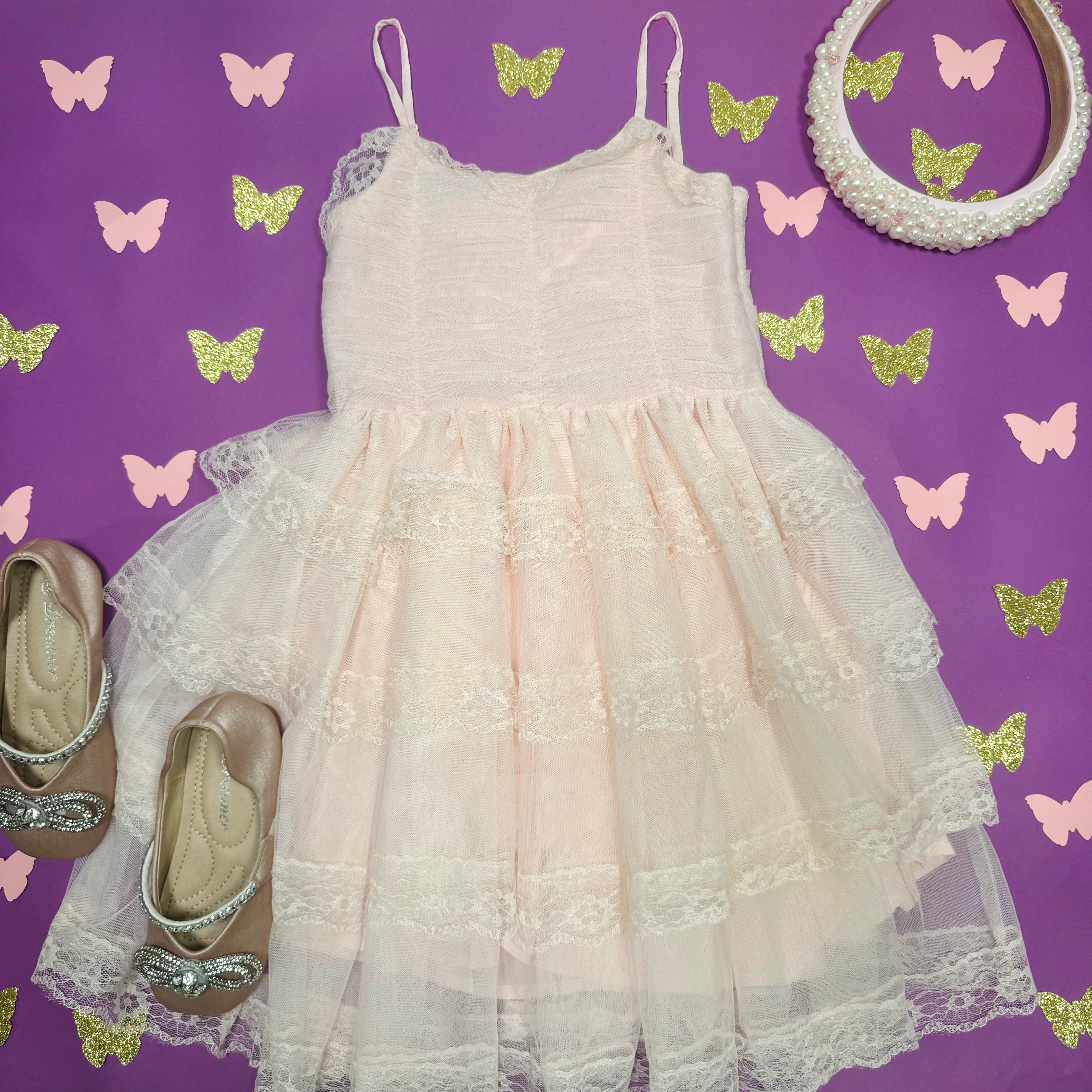 Elegant Audrey Lace Tiered Dress for Women - Perfect for Weddings, Parties & Special Occasions