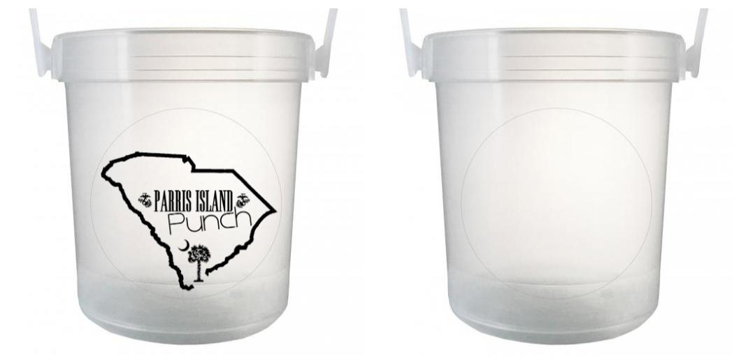 32 oz Plastic Rum Buckets with Custom Sticker - Perfect for Beach Parties, Cocktail Bars & Tropical Themed Events | Bulk Drink Containers for Margaritas, Mojitos & Summer Cocktails