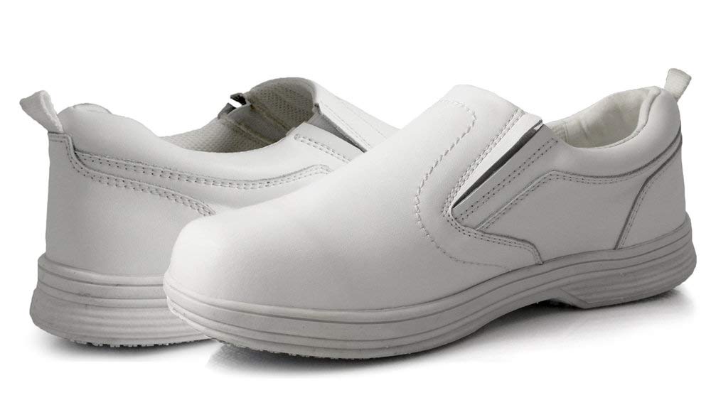 Laforst Men's 8411 Slip Resistant Work Shoes - Waterproof & Stain Resistant Microfiber - Comfortable Non-Slip Shoes for Restaurant, Kitchen & Hospitality Workers