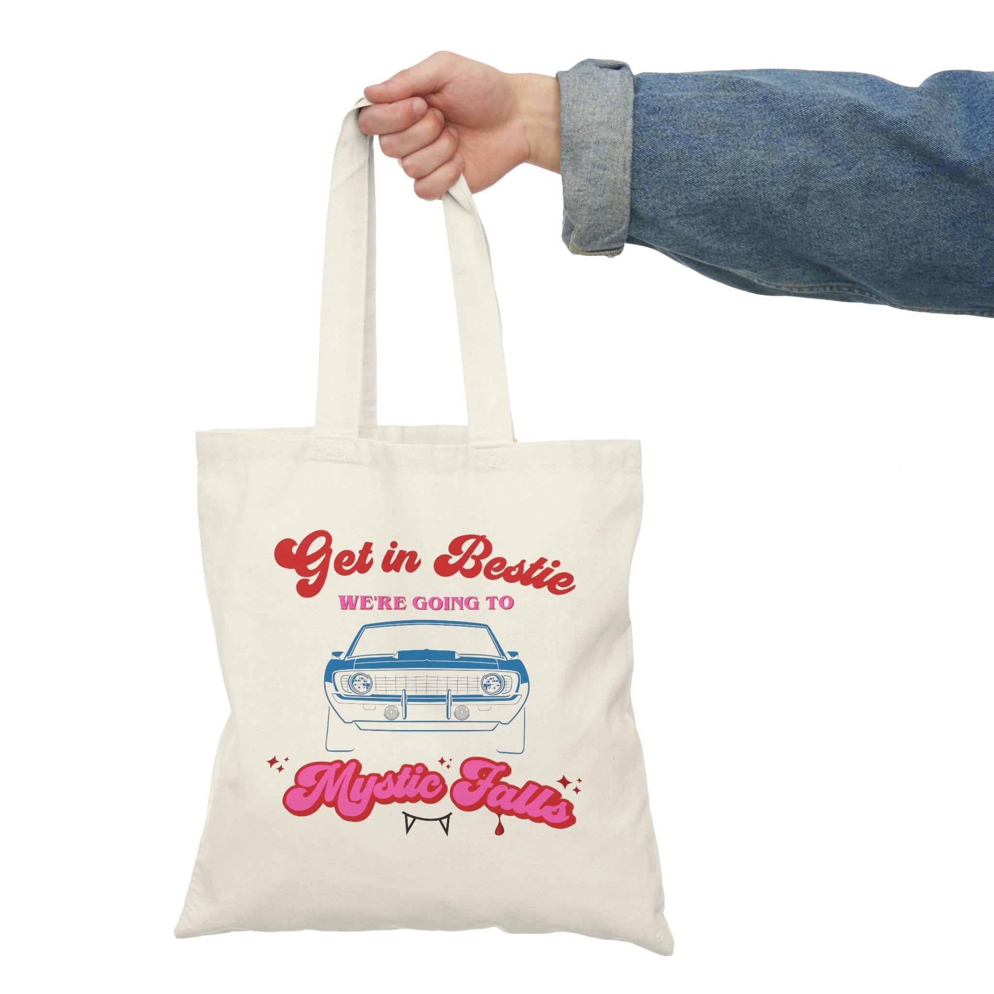 Stylish Mystic Falls Tote Bag - The Vampire Diaries TV Show Merchandise & Fan Gift - Perfect for Grocery Shopping, Beach Trips, and Comic-Con Events