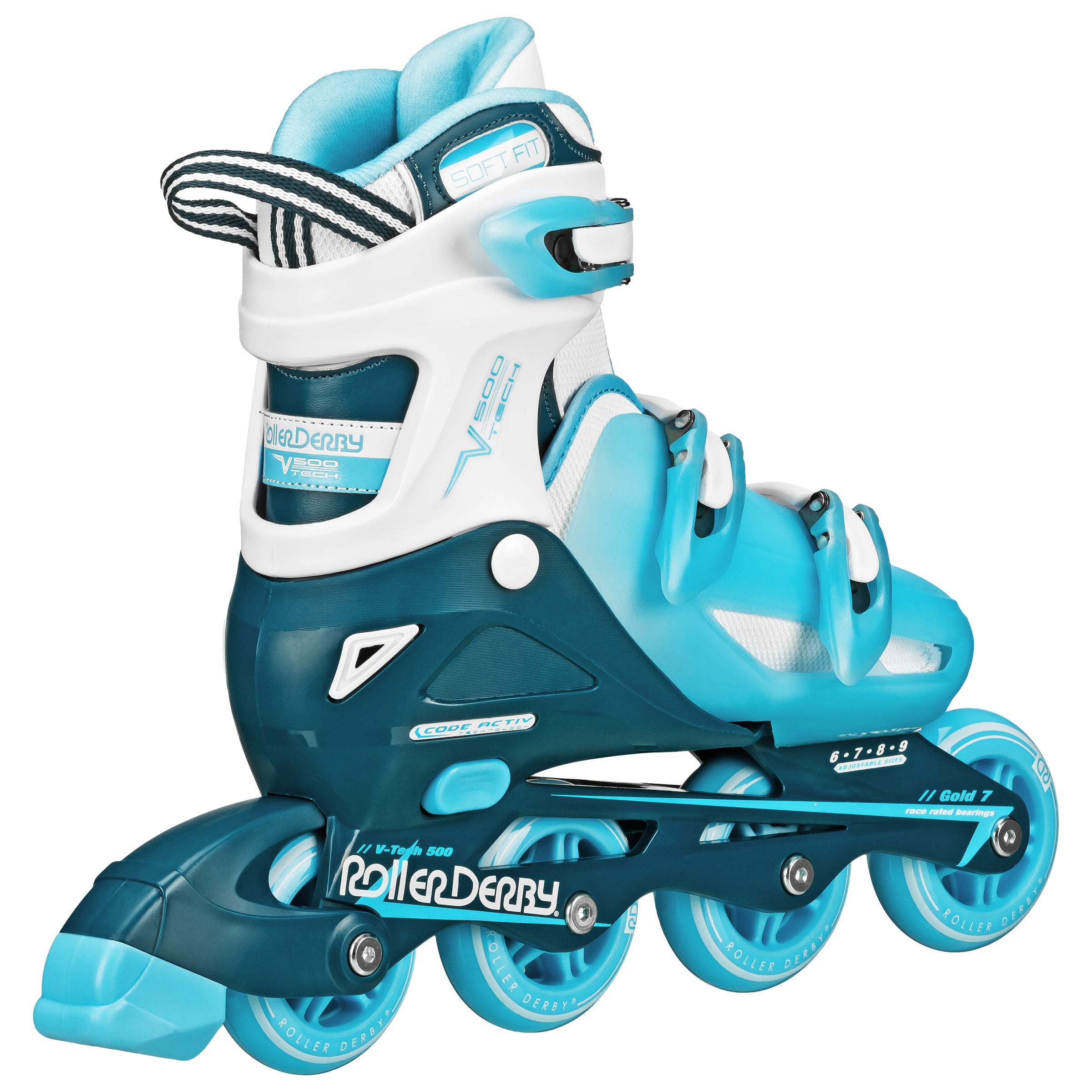 V Tech 500 Adjustable Women's Inline Skates - Perfect for Fitness, Outdoor Roller Skating & Recreational Sports