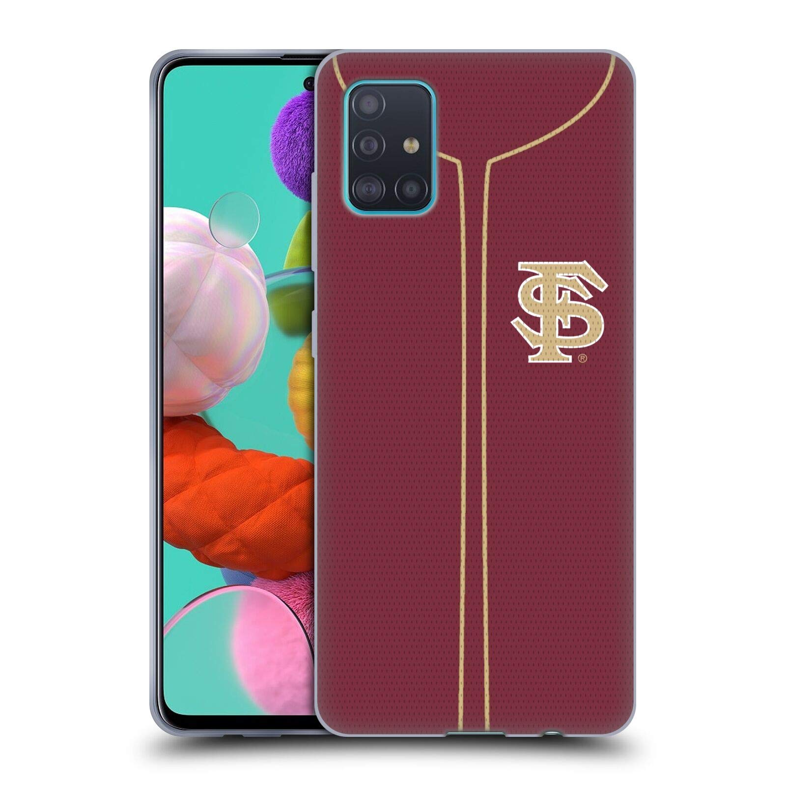 Florida State University FSU Baseball Jersey Soft Gel Case for Samsung Galaxy A51 (2019) - Officially Licensed by Head Case Designs - Perfect for Game Day & School Spirit
