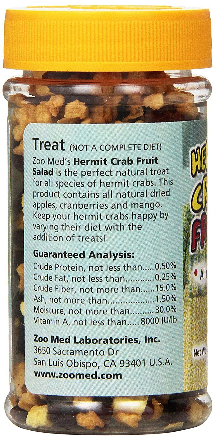 Zoo Med Hermit Crab Fruit-Salad All Natural Fruit Treat - 0.85 oz (2 Pack) - Healthy Snack for Hermit Crabs - Perfect for Feeding & Enrichment in Crab Habitats