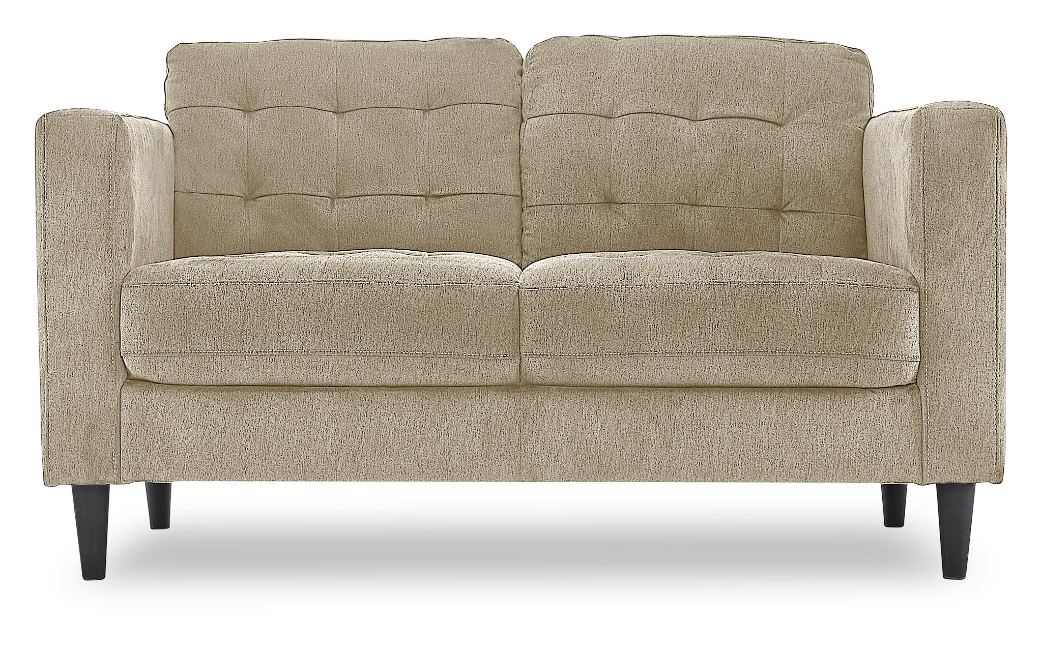 Anthena Sofa and Loveseat Set in Taupe - Modern Living Room Furniture for Small Spaces & Apartments