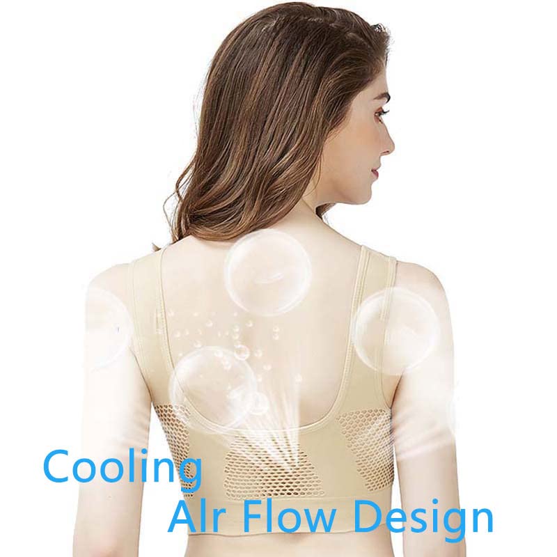 Ladicool Air Bra - Breathable Cool Lift Up Wireless Sports Bra for Yoga & Workouts - Plus Size Invisible Camisole - Perfect for Gym, Running, and Everyday Comfort