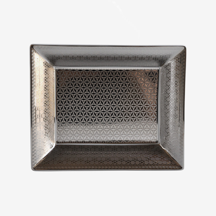 Bernardaud Divine Rectangular Porcelain Dish - Elegant Serving Platter for Dinner Parties, Wedding Receptions & Home Decor