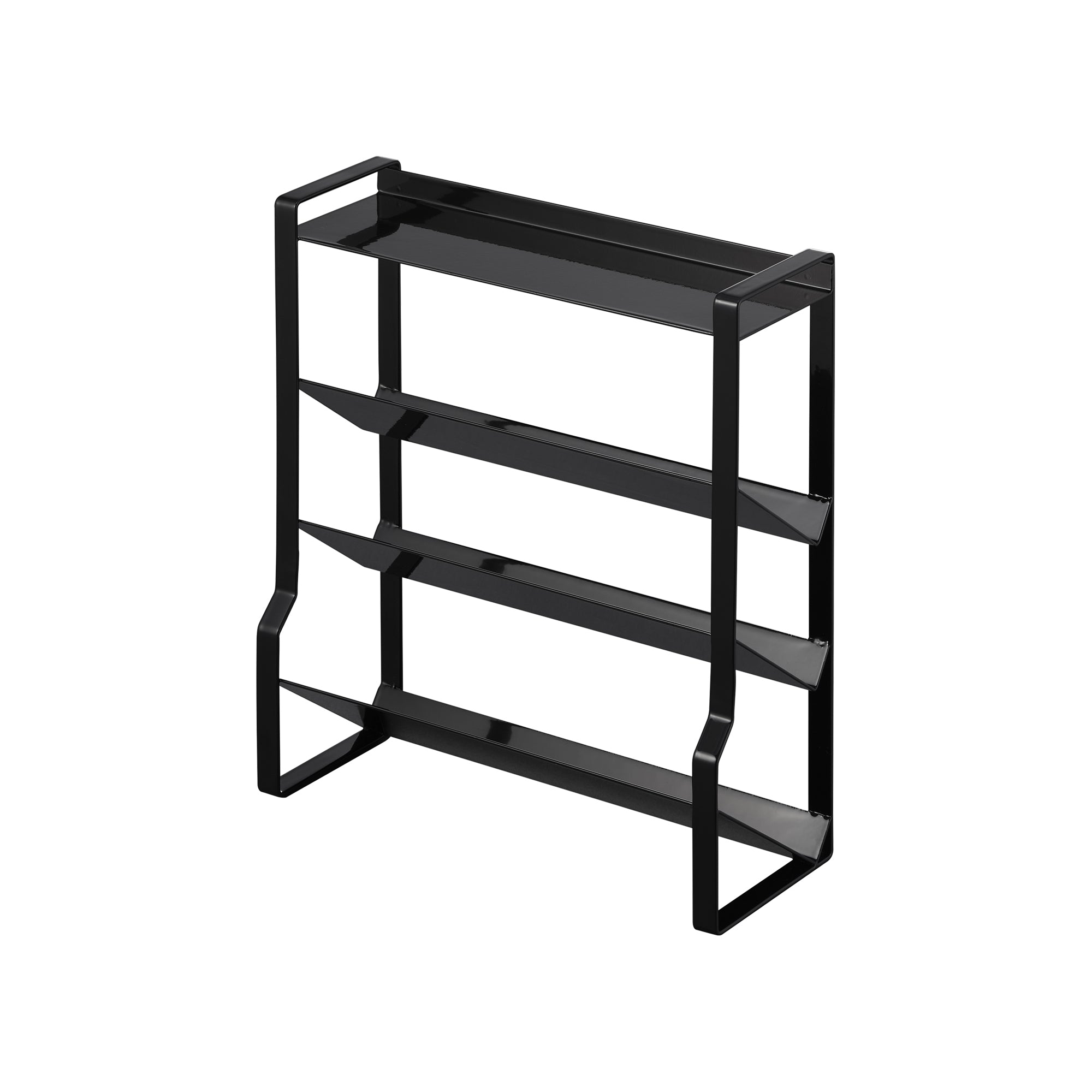 4-Tier Slim Spice Rack Organizer - Space-Saving Steel Spice Shelf for Kitchen Cabinet & Countertop - Perfect for Organizing Spices, Jars, and Condiments in Small Kitchens