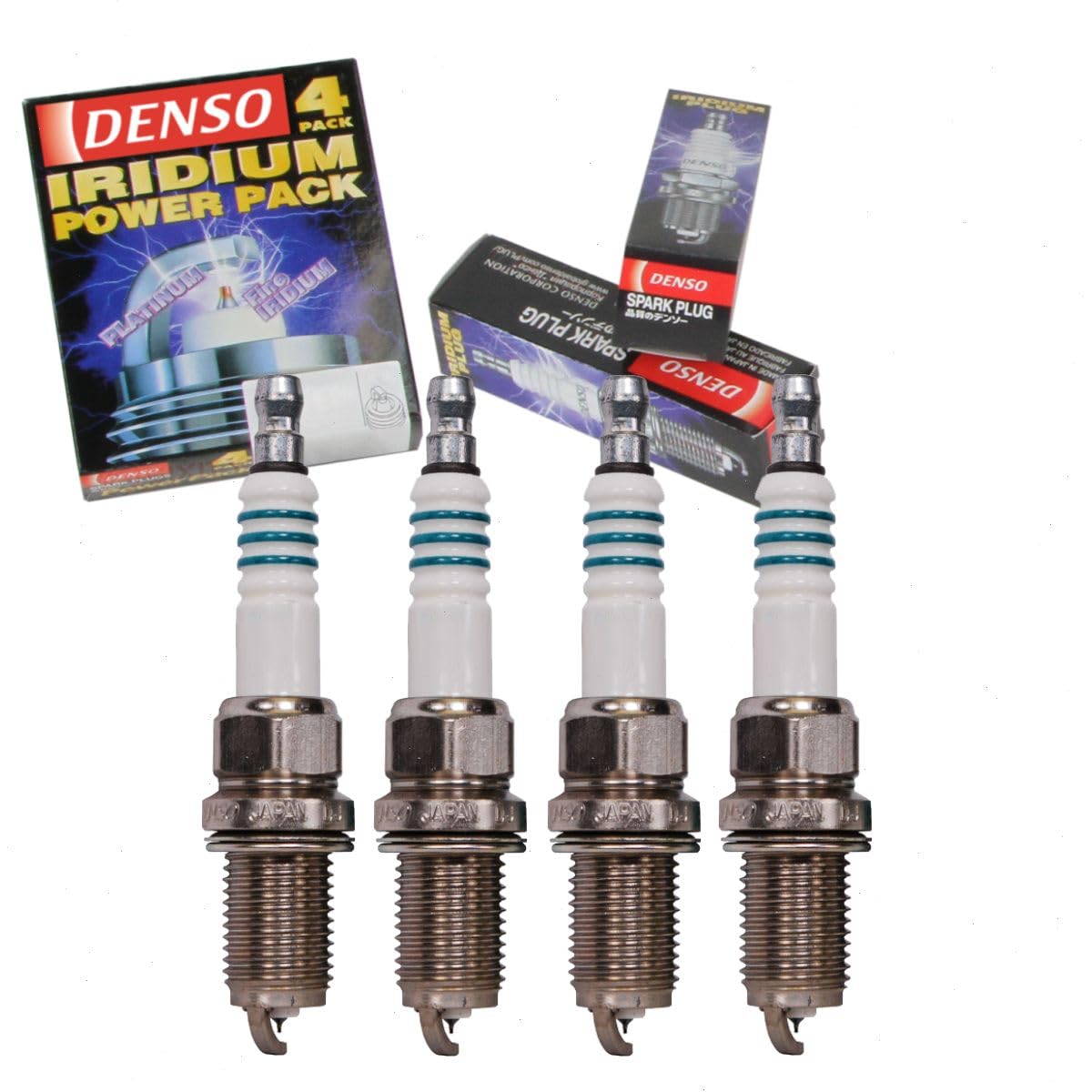 4-Piece DENSO Iridium Power Spark Plugs for Toyota Tacoma 2.4L 2.7L L4 Engine (1995-2004) - High Performance Ignition Replacement Parts for Smoother Acceleration & Fuel Efficiency