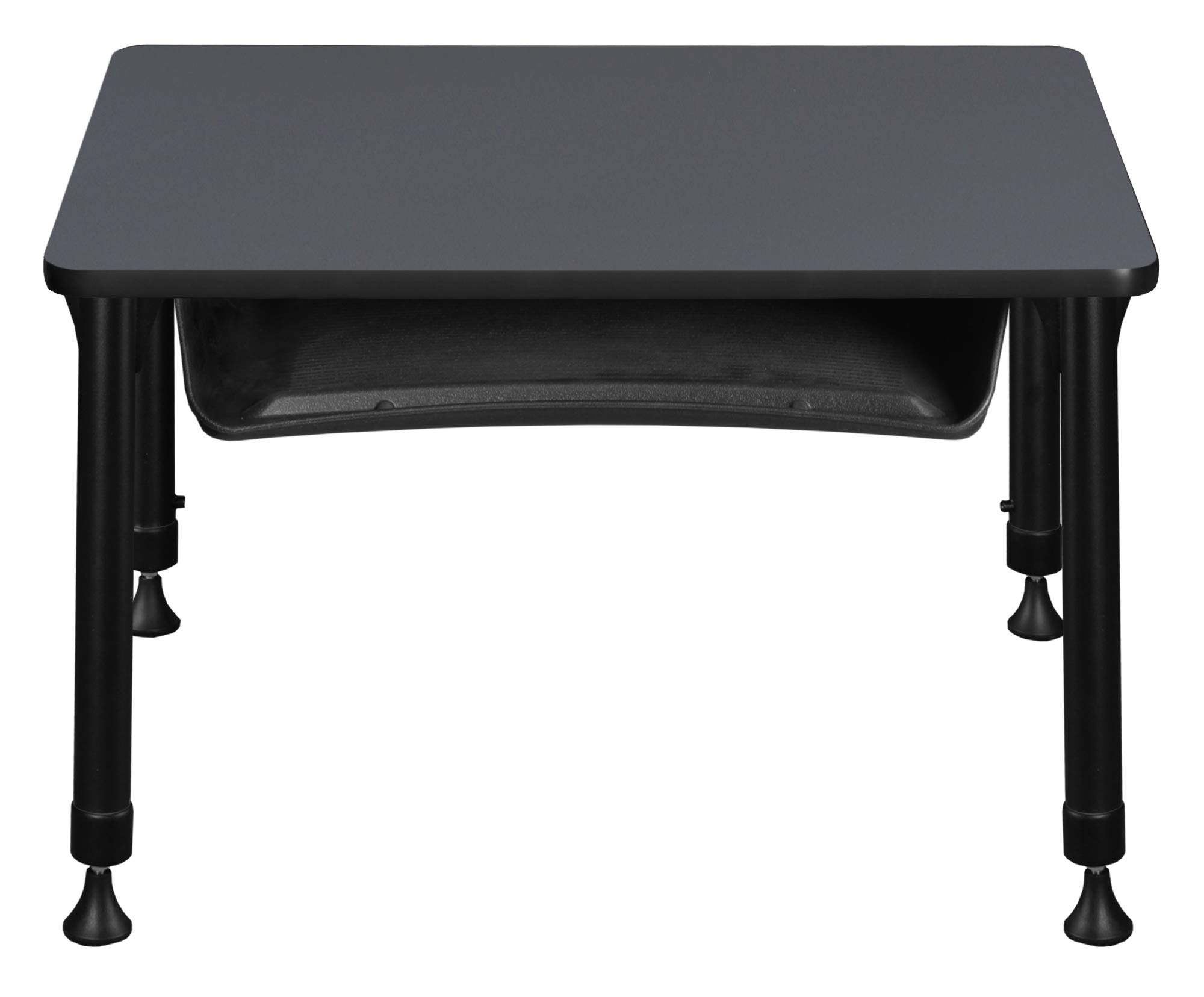 Regency Height Adjustable Rectangular Student Desk with Storage Shelf - 18.5