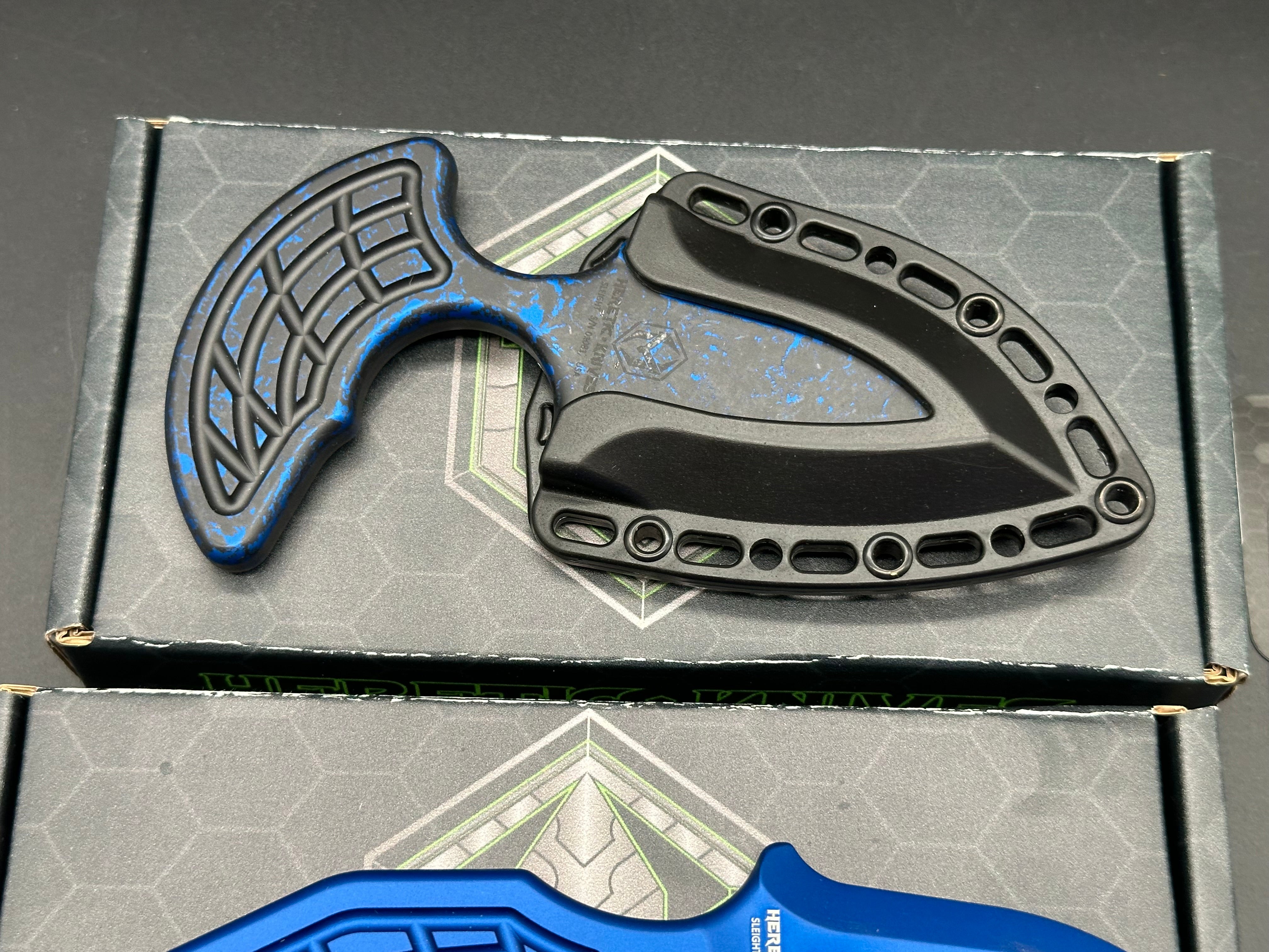 Heretic Sleight Push Dagger Set with Sheath - Tactical Self Defense Knife for Outdoor Survival, EDC & Camping