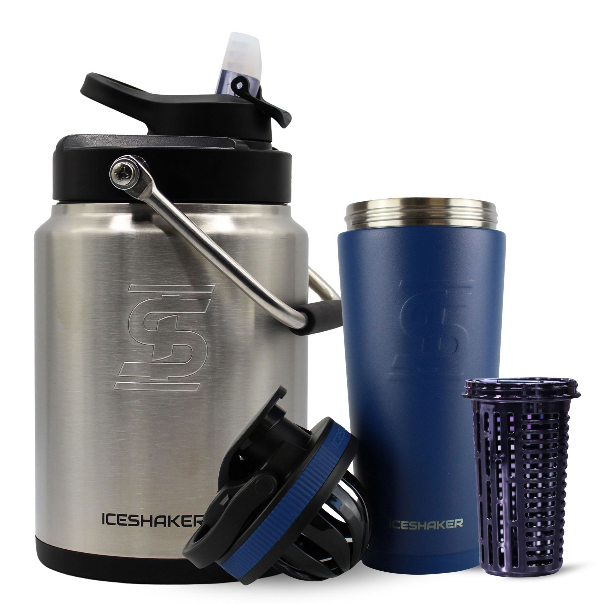 Premium Ice Shaker Hydration Pack - Insulated Water Bottle for Gym, Workout & Outdoor Sports - Leakproof & BPA-Free Shaker Cup for Protein Shakes & Cold Drinks