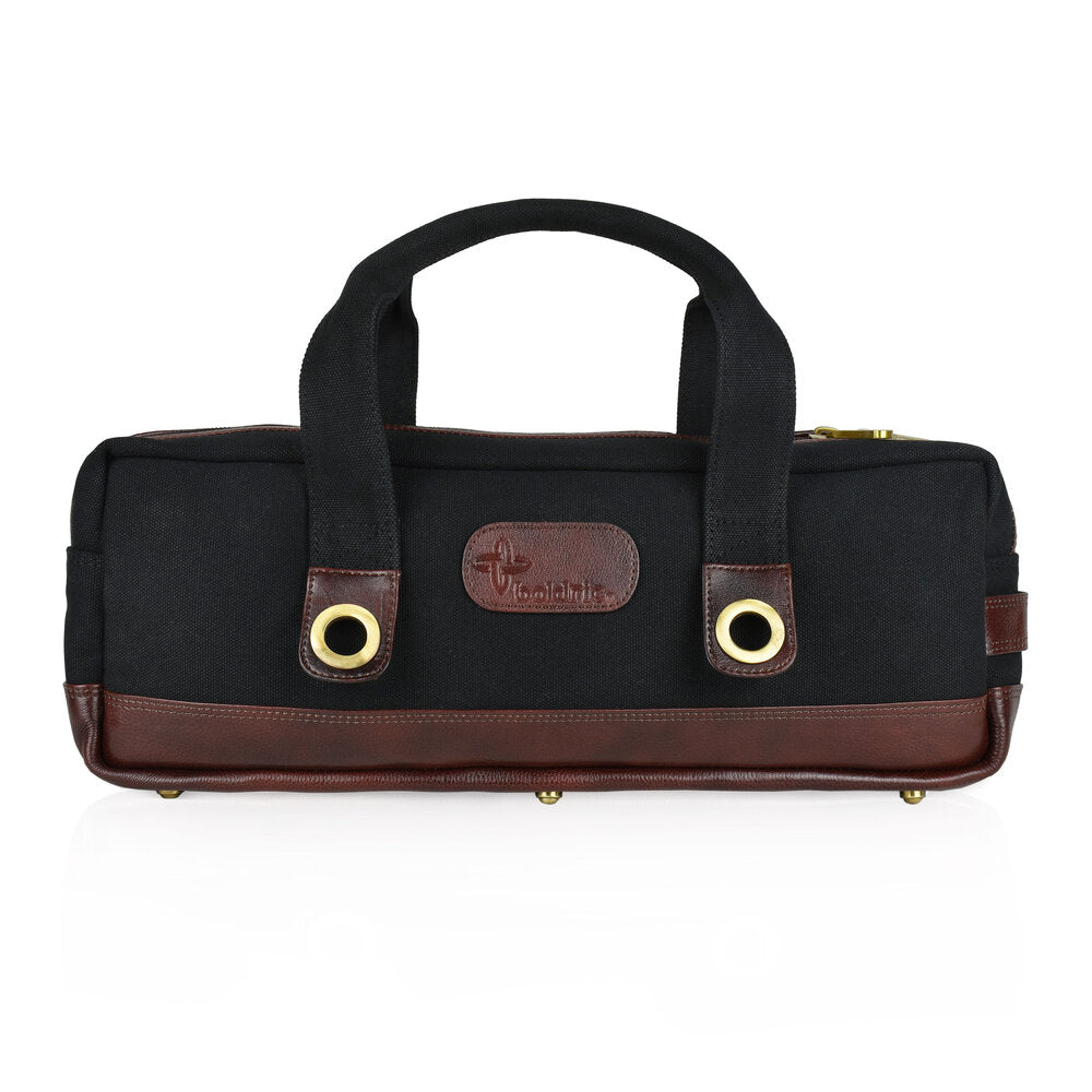 Boldric BOCP128 Heavy Duty Black Canvas Tool Bag - Durable Multi-Purpose Storage for Tools, DIY Supplies & Outdoor Gear - Perfect for Contractors, Handymen & Home Improvement Projects