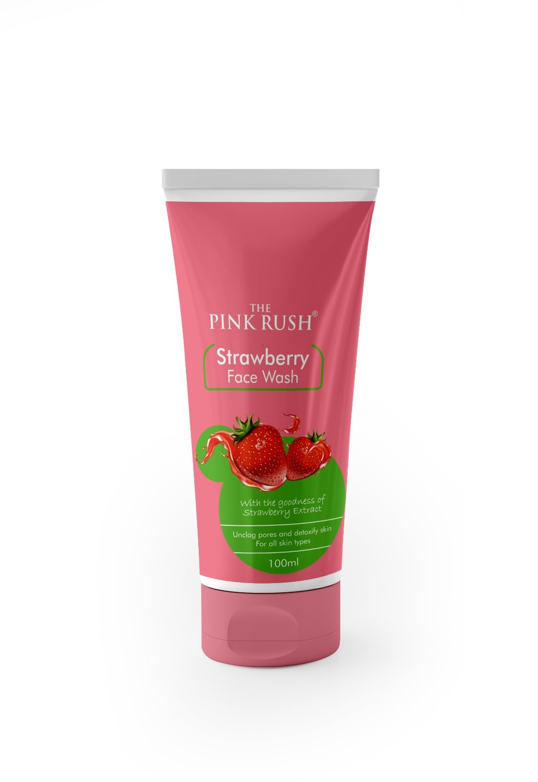 Pink Rush Ubtan & Strawberry Face Wash Combo for Men & Women - 100ml Each | Brightening & Exfoliating Facial Cleanser for Glowing Skin | Perfect for Daily Skincare Routine & Acne-Prone Skin