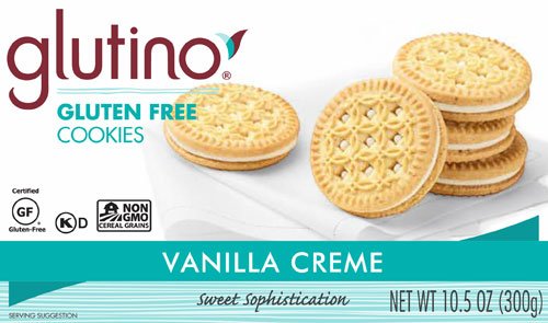 Gluten Free Vanilla Creme Sandwich Cookies by Glutino - 10.6oz (12 Pack) | Dairy Free Snacks for Kids & Adults | Perfect for School Lunches, Parties & Celiac-Friendly Diets