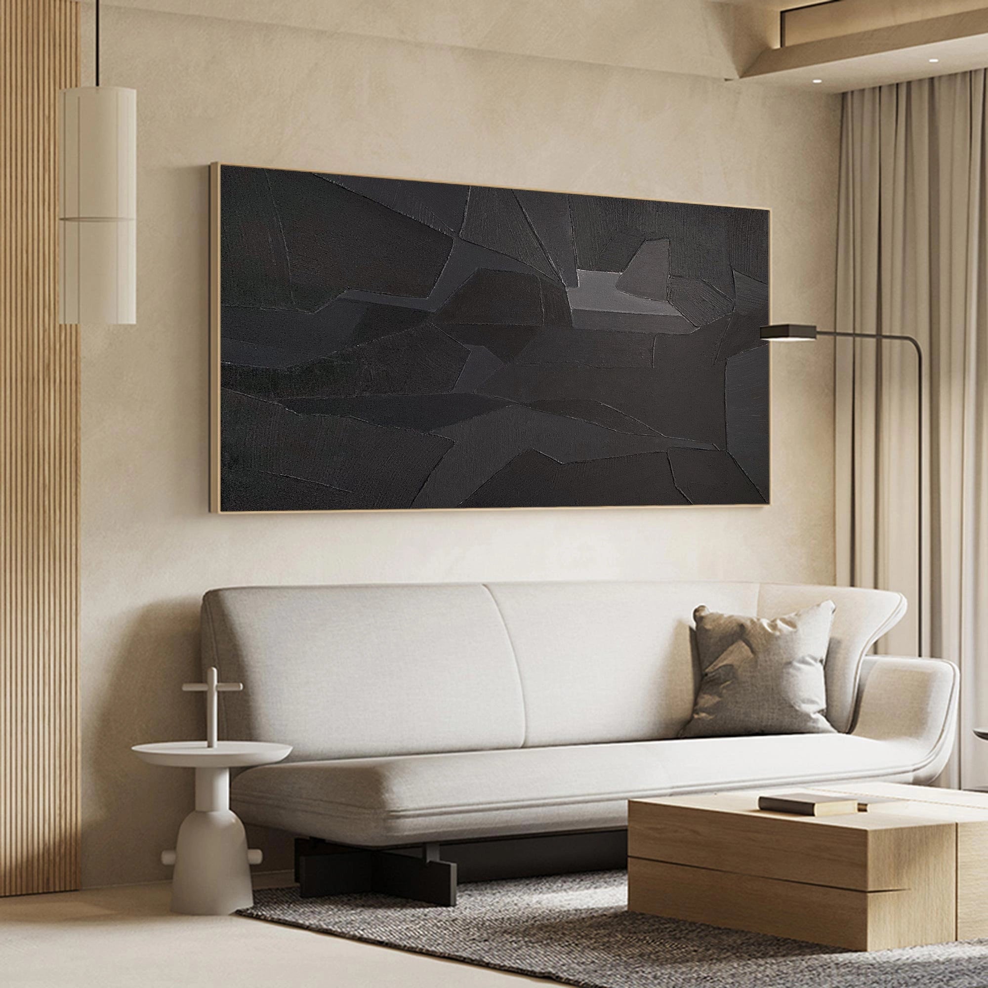 Minimalist Zen Canvas Painting #MZ019 - Modern Abstract Wall Art for Home Office Decor, Meditation Room & Living Room
