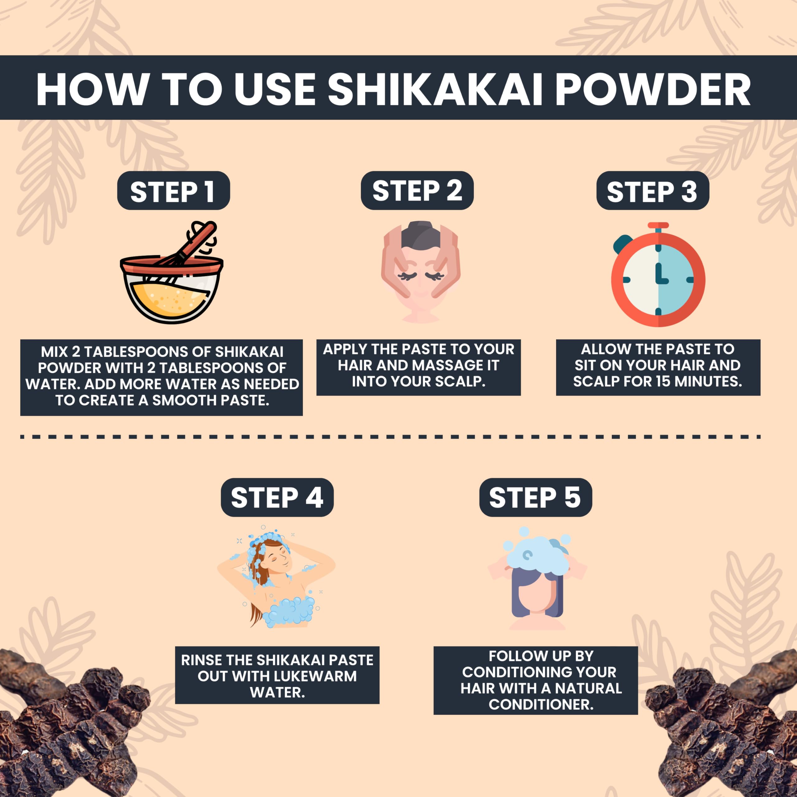 100% Pure & Natural Shikakai Powder (100g) - Best Ayurvedic Hair Conditioner & Cleanser for Stronger, Healthier Hair | Perfect for DIY Hair Masks, Scalp Treatments & Natural Hair Care Routine