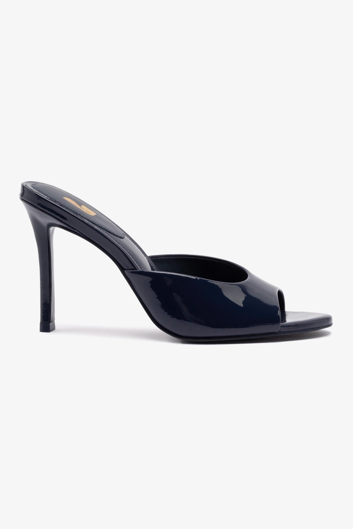 Navy Blue Leather Jasmine Hi Mule Shoes - Comfortable Women's Slip-On Loafers for Office, Casual Wear & Everyday Use