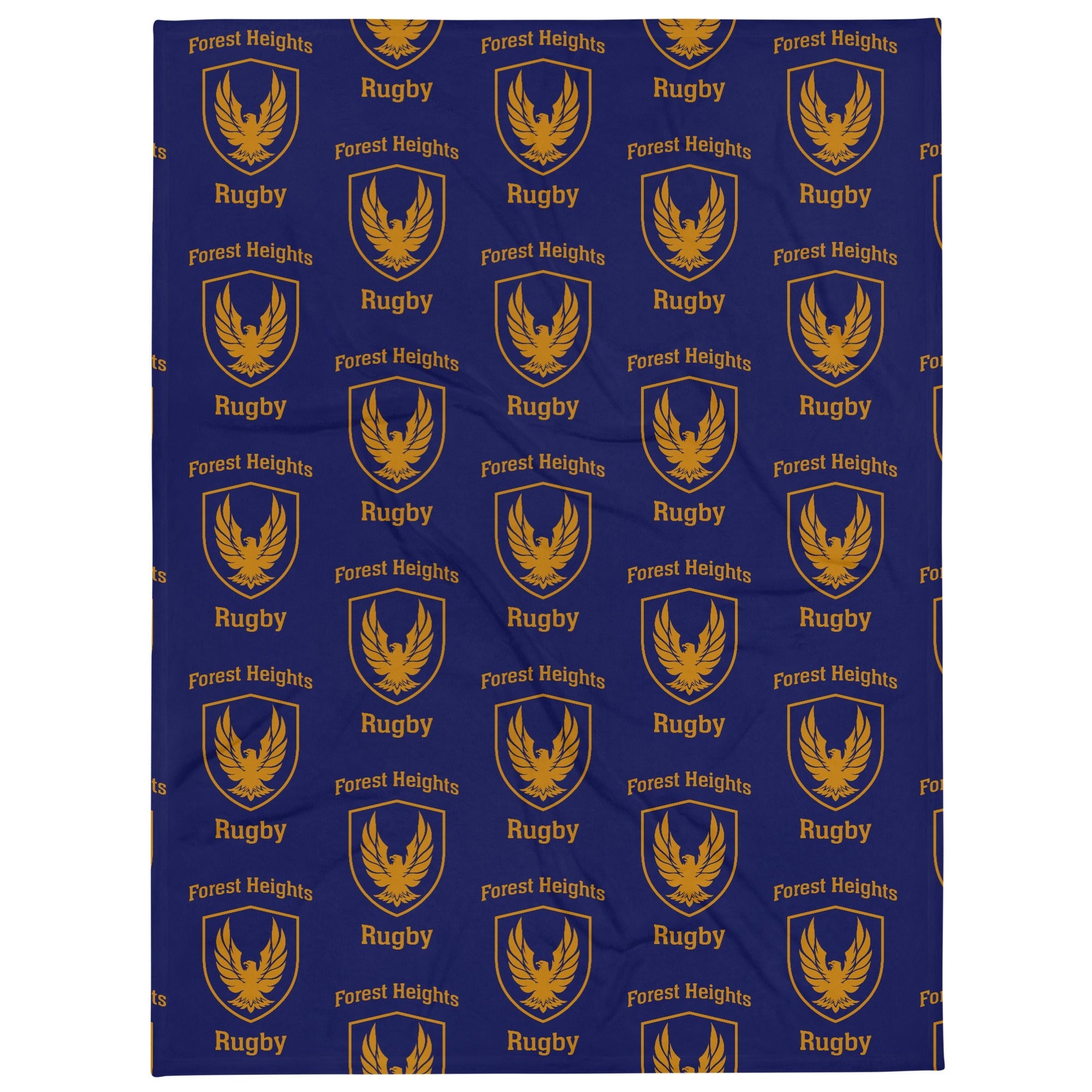 Premium GHFH Rugby Throw Blanket - Soft & Cozy Plaid Fleece Blanket for Couch, Bed & Outdoor - Perfect for Sports Fans, Camping & Home Decor