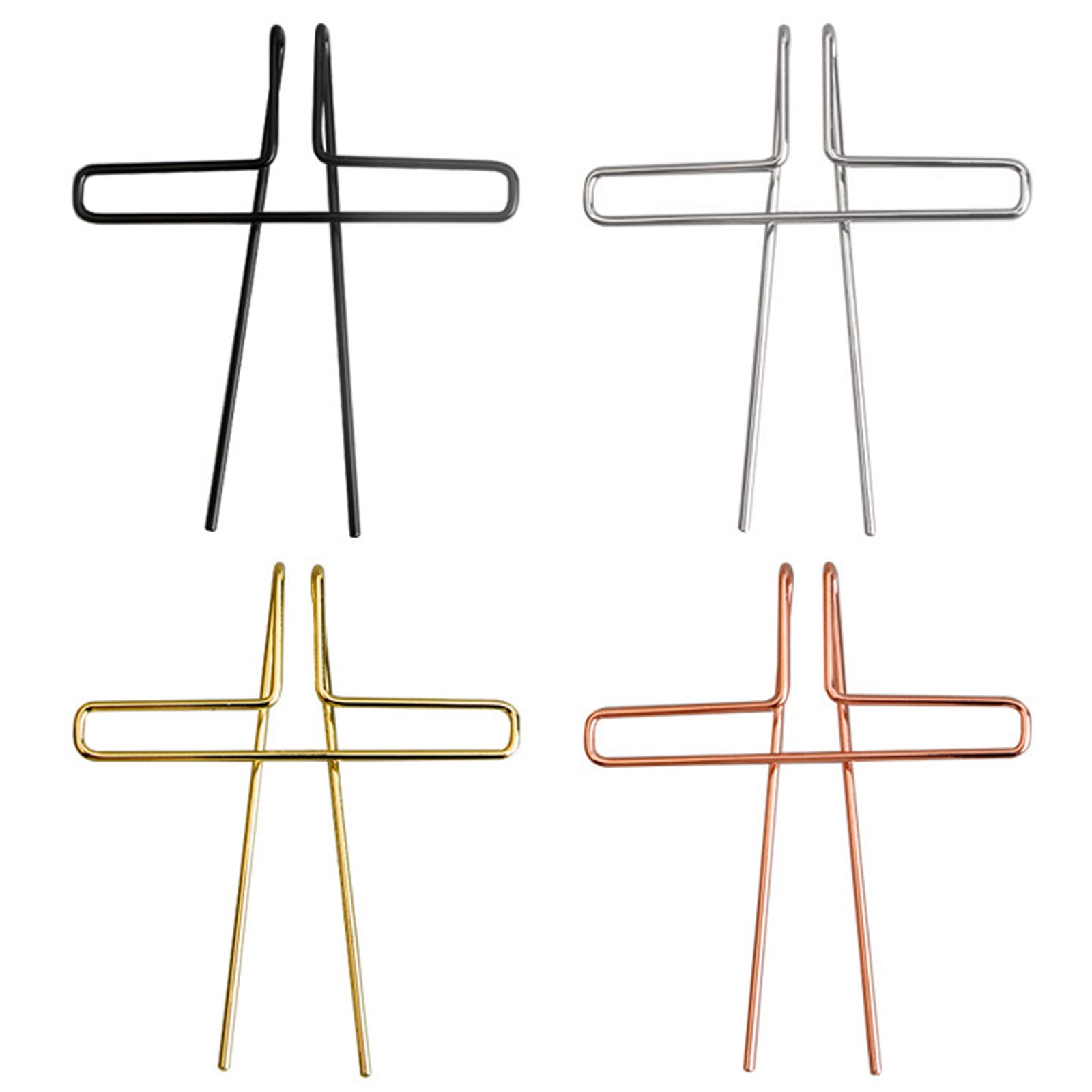 4Pcs Music Book Holder Clips - Gold, Silver, Rose Gold, Black - Durable Book Page Openers for Piano, Reading & Study - Perfect for Musicians, Students & Book Lovers - Ideal for Sheet Music, Cookbooks & Office Documents