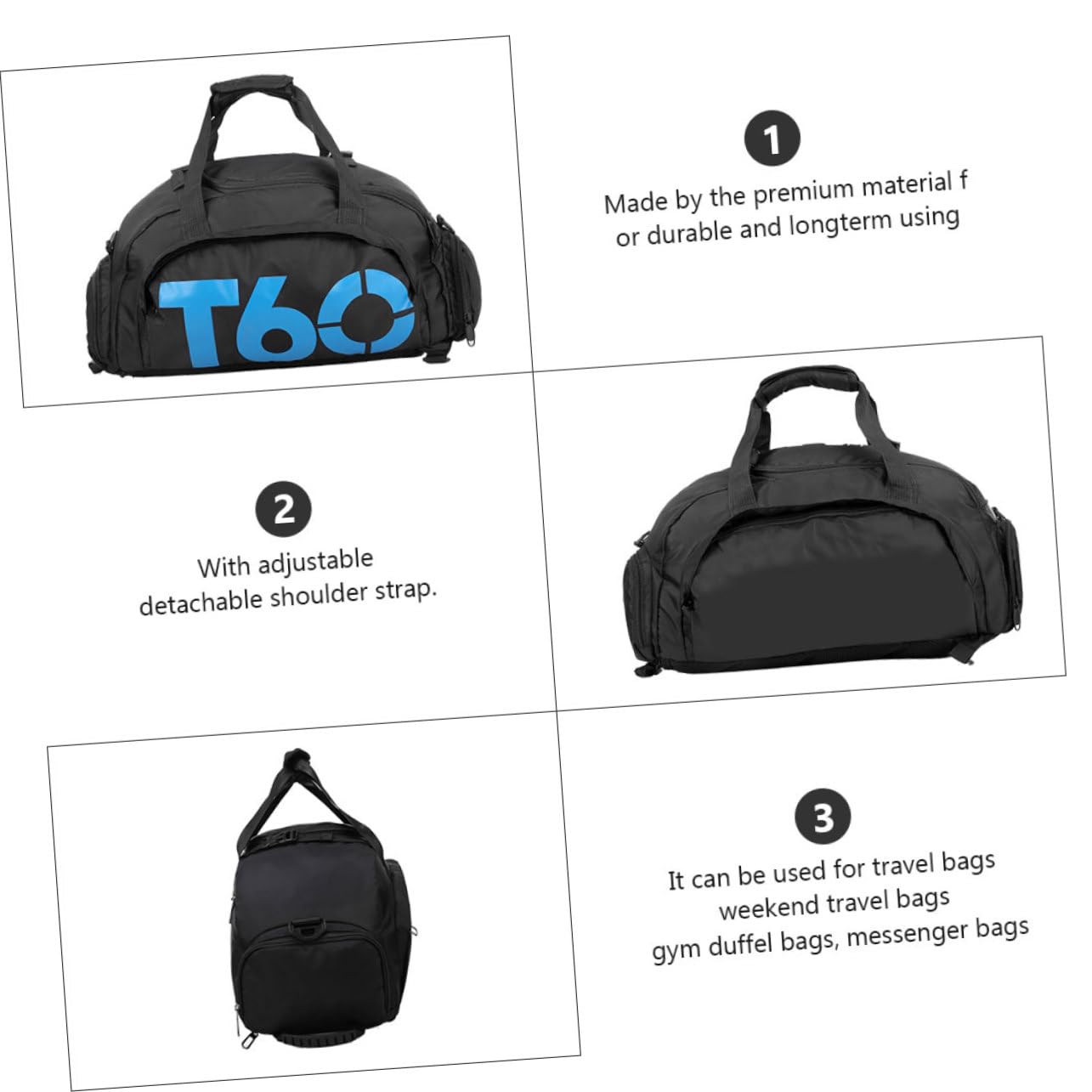 Premium MUSISALY Yoga Training Package Bag - Lightweight Gym Bag for Women & Men with Adjustable Shoulder Straps - Perfect for Yoga, Fitness, Travel & Workout Essentials