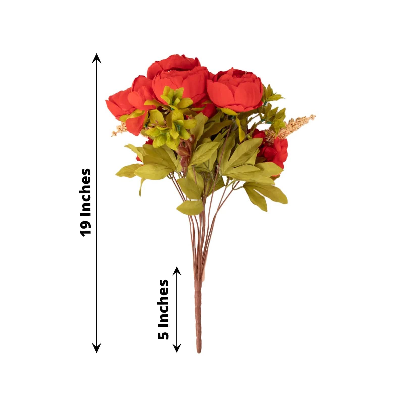 2 Pack 19 Stems Silk Peony Flowers Artificial Floral Arrangement - Perfect for Home Decor, Wedding Centerpieces & Office Tabletop Decoration