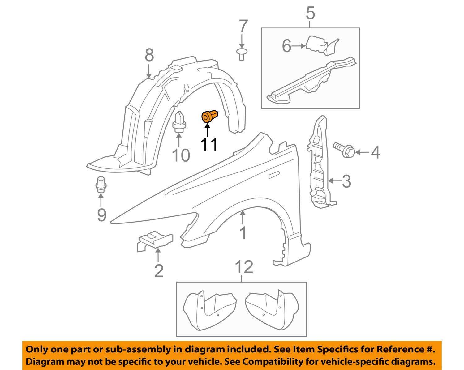 Honda Genuine 5MM Replacement Clip - OEM Quality Fastener for Honda Vehicles - Perfect for Interior Panels, Trim, and Dashboard Repairs
