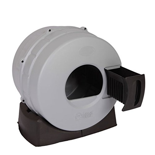 Eco-Friendly Quick Clean Cat Litter Spinner Box - Odor Control & Easy Cleaning, Recycled Gray Cat Waste Scooper for Multi-Cat Households | Perfect for Small Spaces & Litter Box Training
