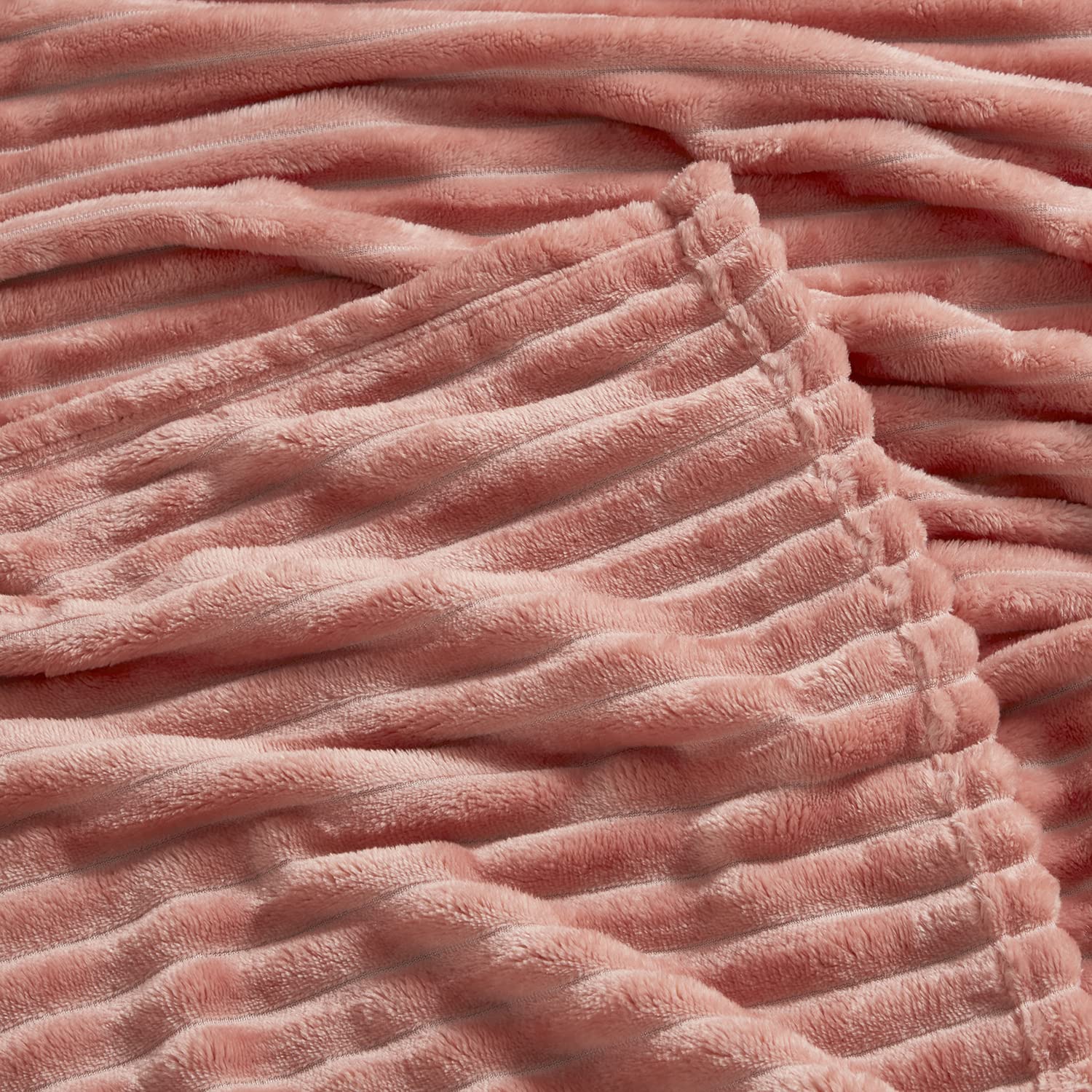 Nestl Soft Twin Fleece Blanket 90x90 Inches - Ultra Cozy Warm Fuzzy Plush Bed Blanket for Adults & Kids, Misty Rose Color - Perfect for Bedroom, Couch, Sofa, Camping & Gifts