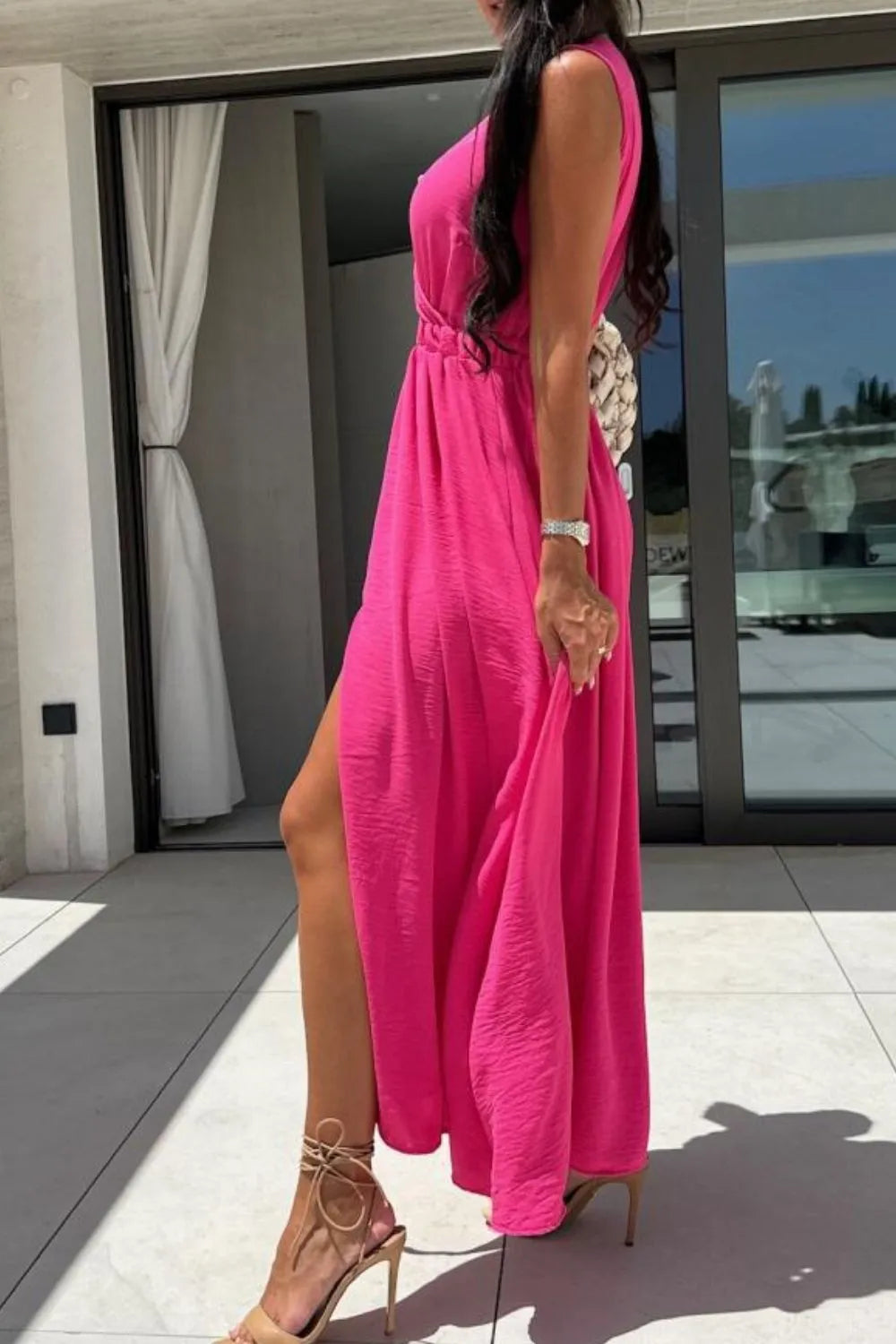 Stylish Sleeveless Slit Resort Maxi Dress for Women - Beach Vacation, Summer Party & Boho Chic Outfit