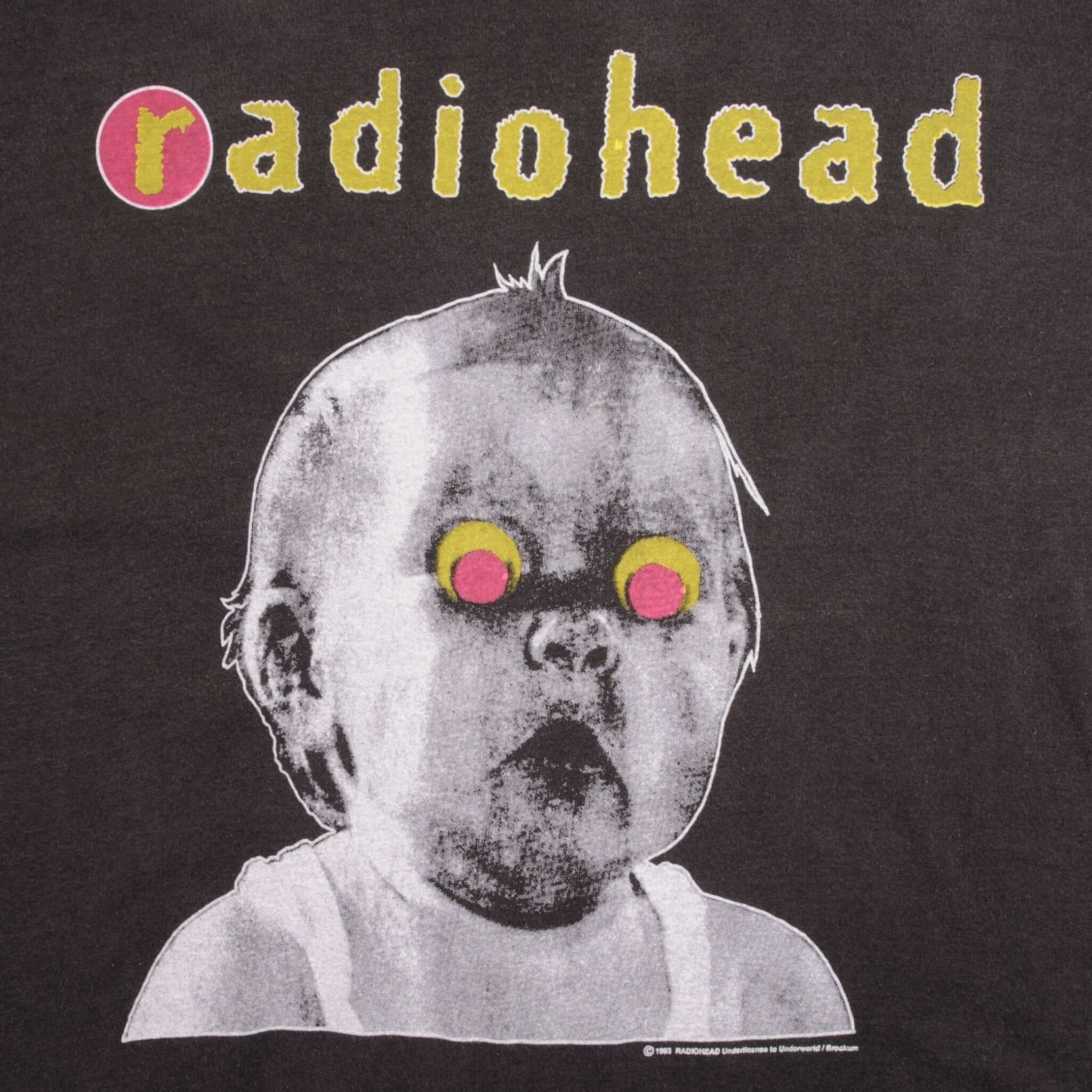 Vintage 1993 Radiohead Pablo Honey Tour Bootleg Tee Shirt - XL Single Stitch - Perfect for Concerts & 90s Retro Fashion
