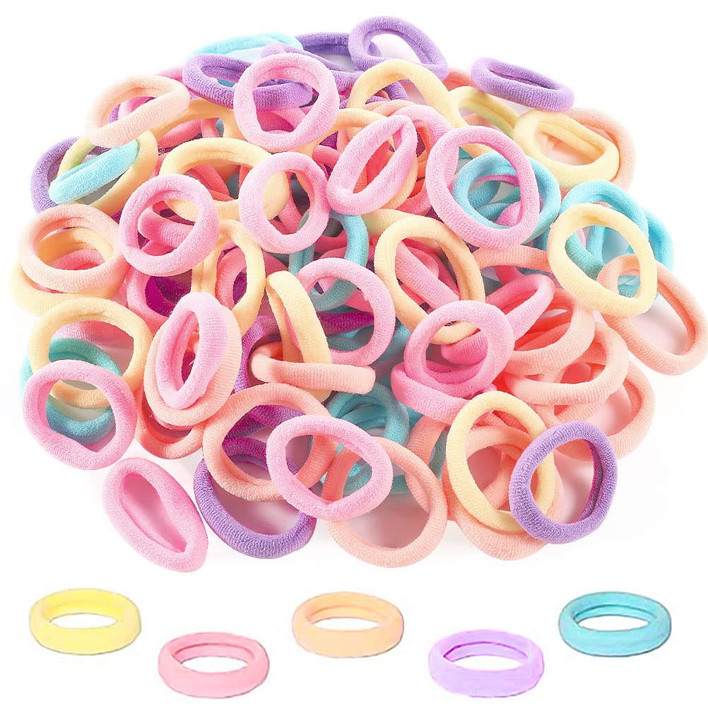 200 Pcs Baby Hair Ties - Soft Seamless Elastic Hair Bands for Toddlers & Kids, Mini Ponytail Holders for Girls (Perfect for School, Play & Daily Styling)
