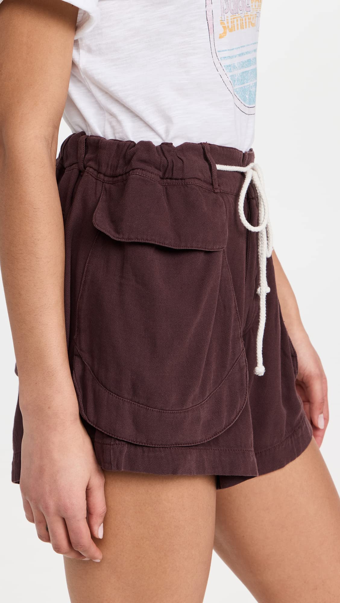 Free People Women's Utility Shorts - High Waisted Casual Denim Shorts for Summer | Perfect for Beach, Travel & Outdoor Activities