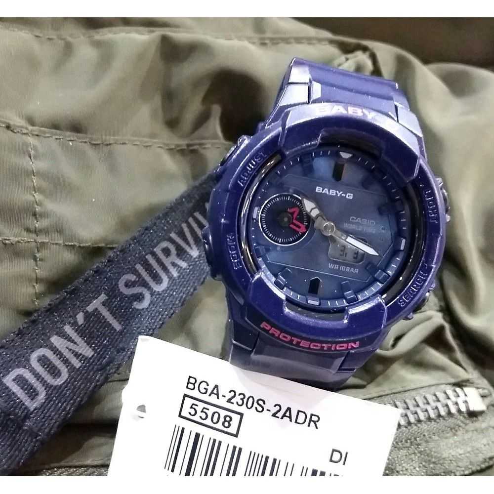 CASIO BABY-G BGA-230S-2ADR Digital Quartz Watch for Women - Blue Resin Band, Shock Resistant, Water Resistant - Perfect for Sports, Fitness & Outdoor Activities