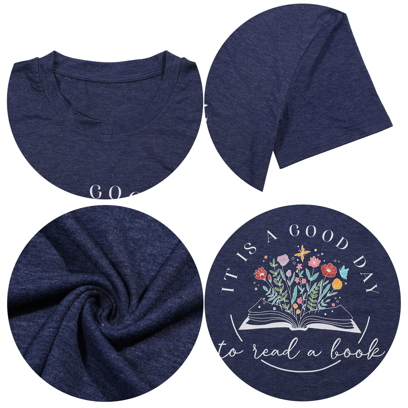 Women's Book Lovers Graphic T-Shirt - Casual Short Sleeve Teacher Tops for Reading Enthusiasts | Perfect for Book Clubs, Library Visits & Casual Outfits