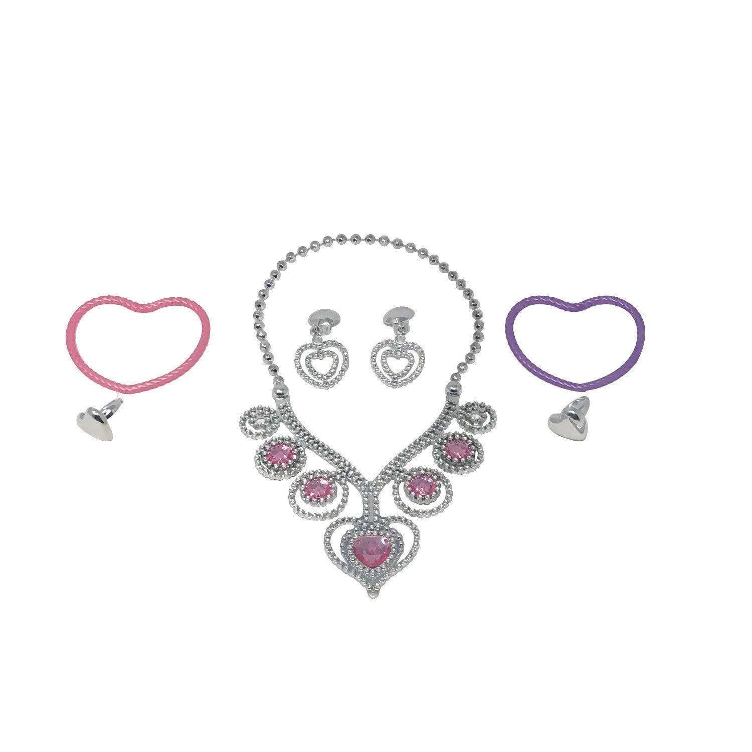 Royal Dreams Princess Dress-Up Set for Girls - 4 Shoes, 2 Tiaras, Necklace, Bracelet & Earrings - Perfect for Role Play, Birthday Parties & Pretend Play - Sparkly Princess Costume Accessories for Kids