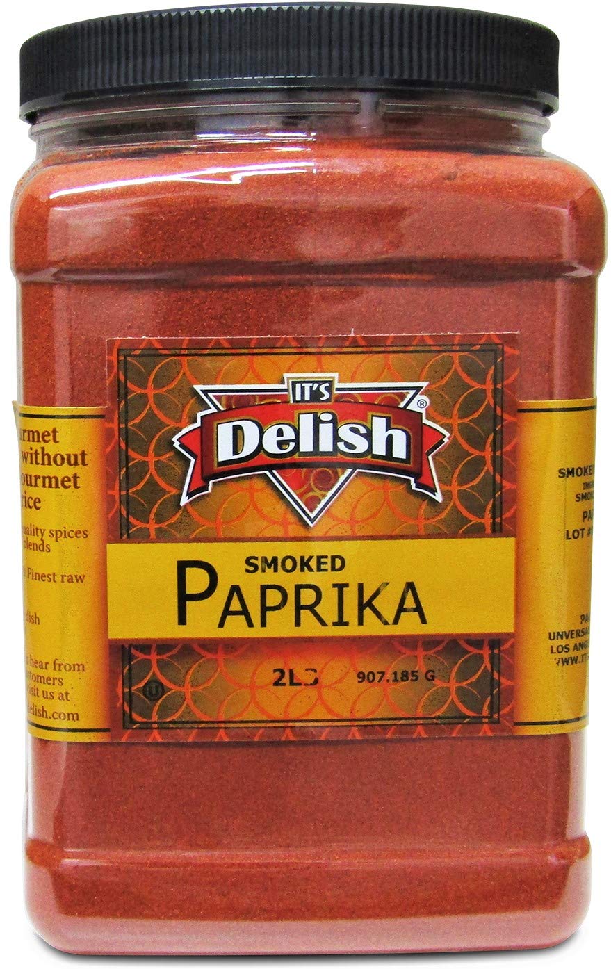 Premium Gourmet Smoked Paprika Powder - 32oz Bulk Spice in Reusable Jumbo Container - All-Natural Seasoning for BBQ, Grilling & Cooking - Rich Flavor & Aroma for Meats, Soups & Rubs