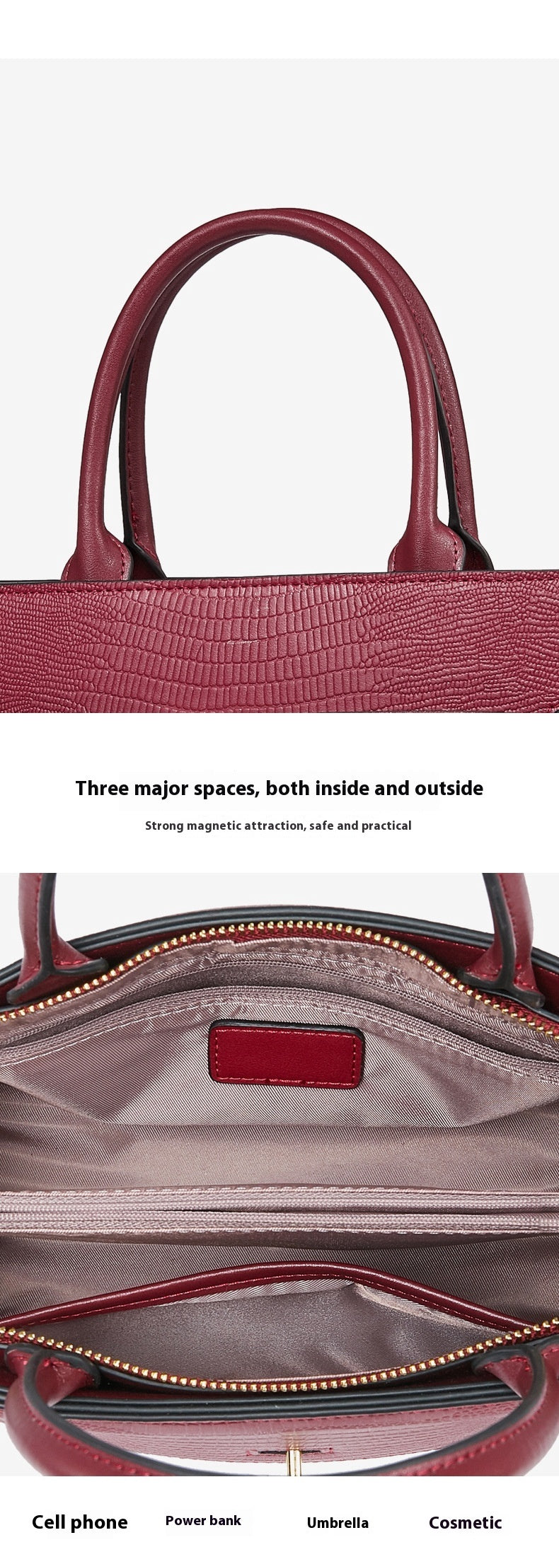 Genuine Leather Tote Bag for Women - Large Capacity Work Bag, Underarm Purse & Crossbody Shoulder Bag - Perfect for Office, Travel & Everyday Use