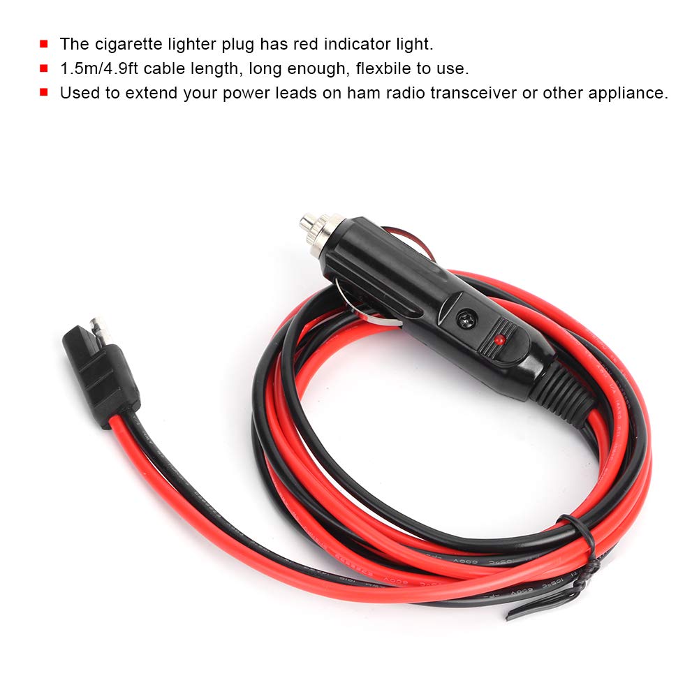 Motorola GM3188 GM3688 GM1280 Two Way Radio Power Cable - 12V DC Cigarette Lighter Charging Cord for Walkie Talkie & Car Radio Accessories - Perfect for Trucking, Construction, and Emergency Communication