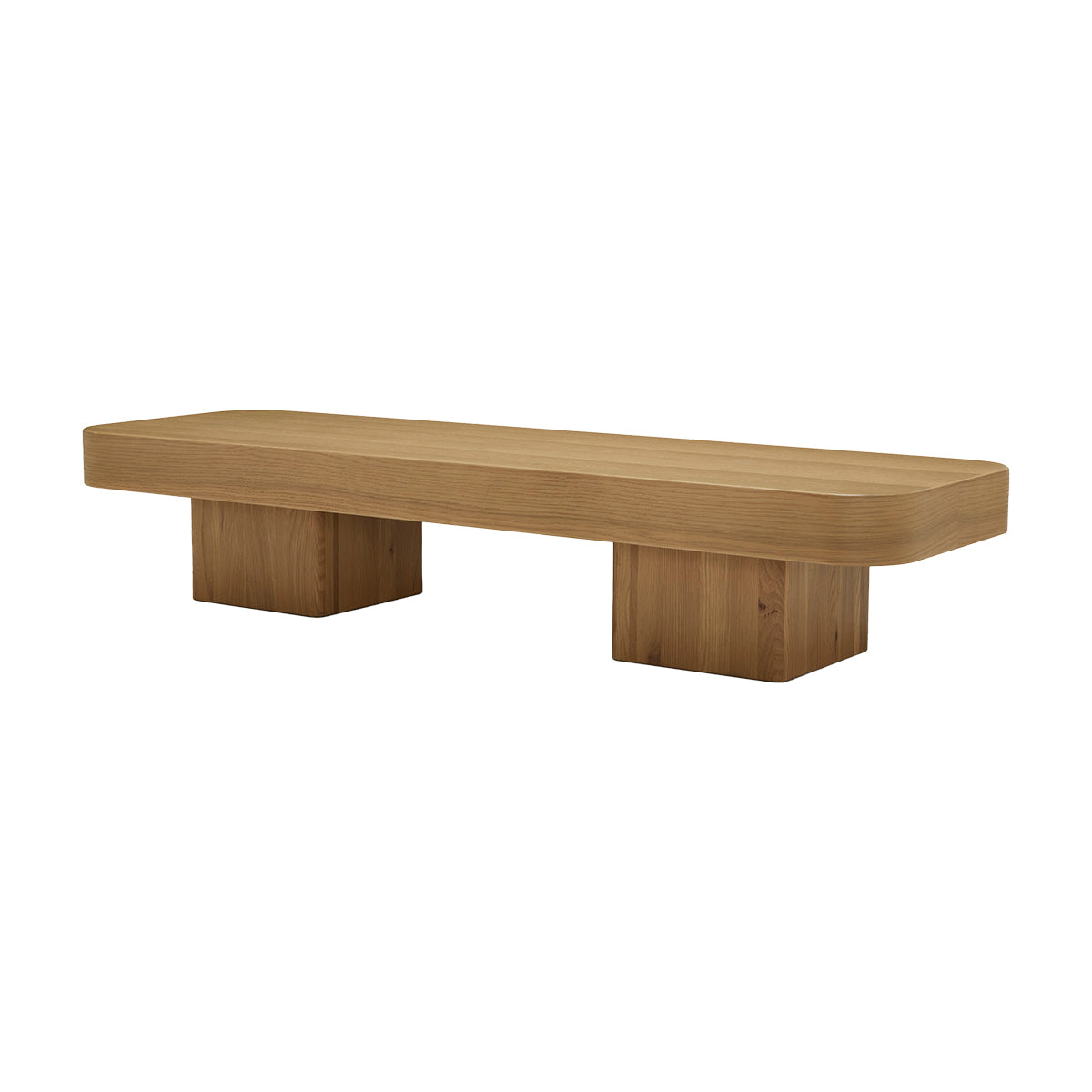 Modern Rectangle Coffee Table - Solid Wood Block Design for Living Room, Lounge & Office - Stylish & Functional Home Decor