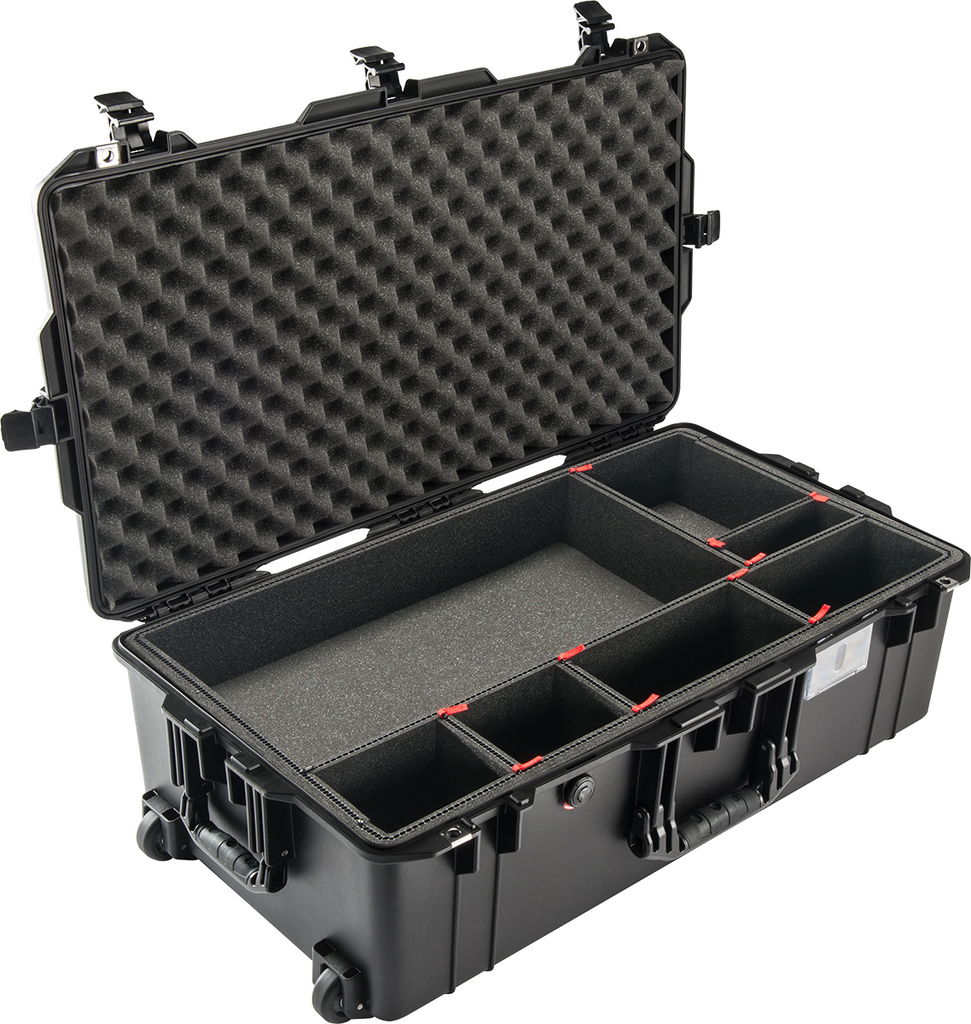 Pelican 1615 Air Carry On Waterproof Hard Case with TrekPak Dividers - Black | TSA Approved Luggage for Travel, Photography & Outdoor Adventures