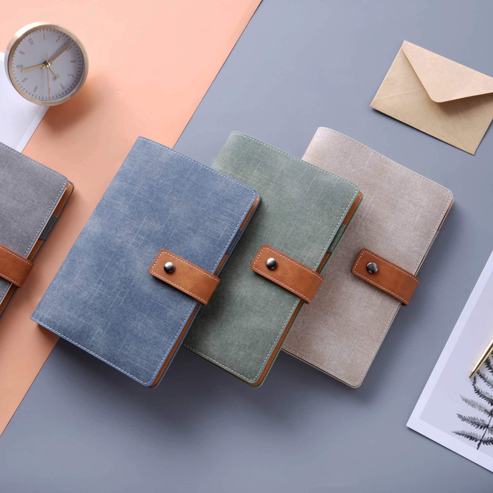 Refillable Faux Leather Traveler Notebook - 6 Ring Binder Organizer with Lined/Grid/Blank Paper & Calendar | Perfect for Journaling, Planning & Travel | A5 Size for Women & Men (CAGIE)