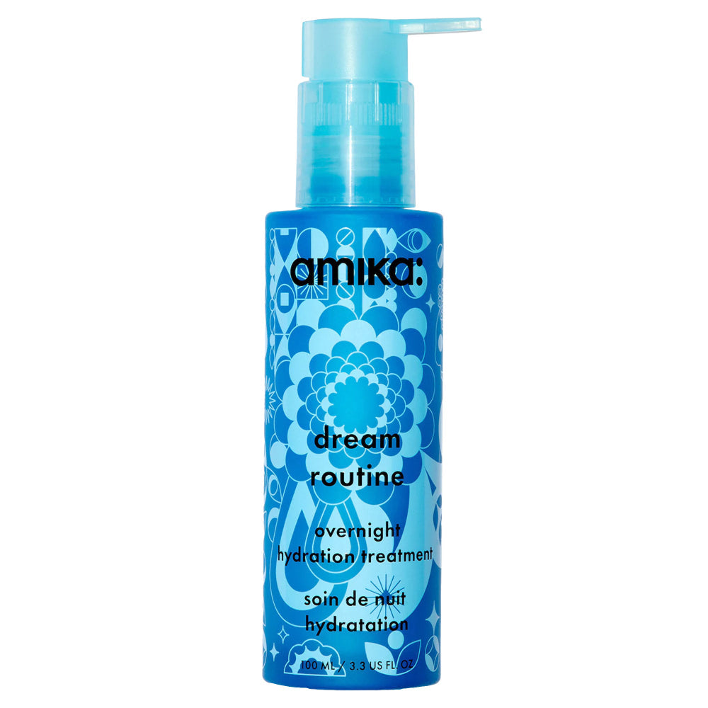 Amika Dream Routine Overnight Hydrating Hair Mask Treatment - 3.3 oz for Dry, Damaged Hair | Deep Conditioning for Curly, Straight & Color-Treated Hair | Salon Quality Leave-In Hair Repair for Women & Men