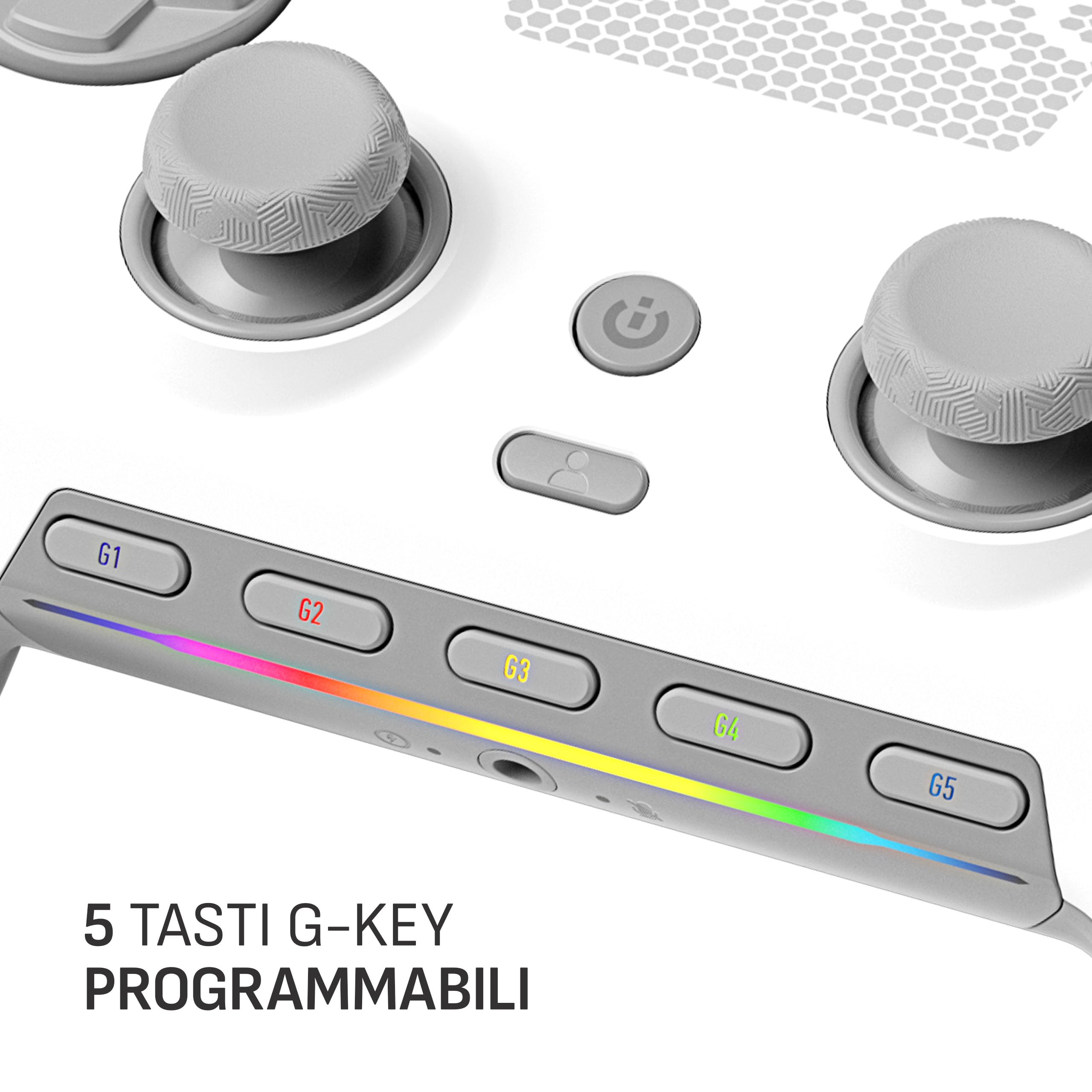 SCUF ENVISION PRO Wireless Gaming Controller for PC - 5 Removable G-Keys - Removable Rear Paddles - Instant Triggers - iCUE Compatible - White - Perfect for FPS, MMO, and Competitive Gaming