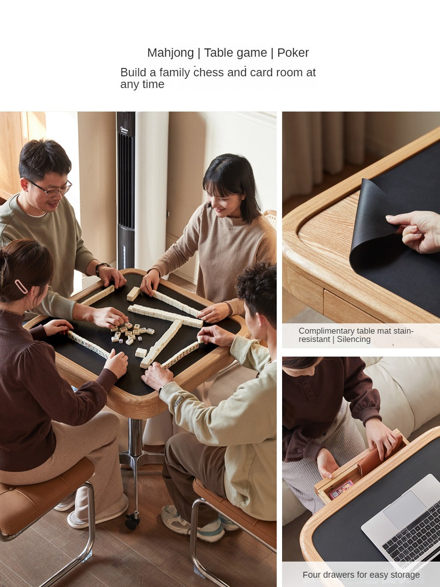 Solid Oak Lift-Top Coffee Table with Storage - Modern Square Movable Design for Living Room, Home Office & Small Spaces