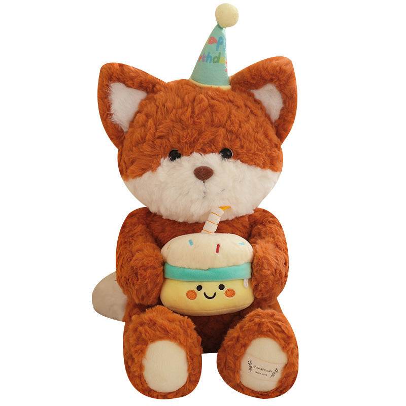 PartyPaws Adorable Birthday Bear Plush Toy with Cake - Perfect for Kids Birthday Parties, Baby Showers & Gift Giving