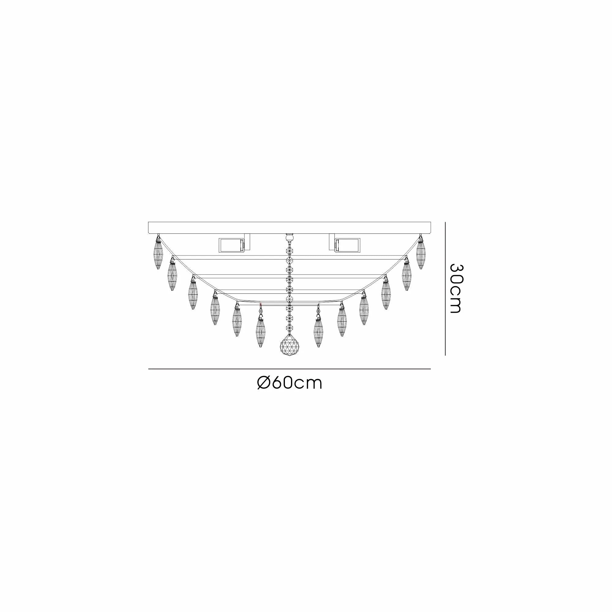 Consten Flush Ceiling Light Fixture with E14 Socket - Perfect for Bedroom, Hallway & Small Space Lighting