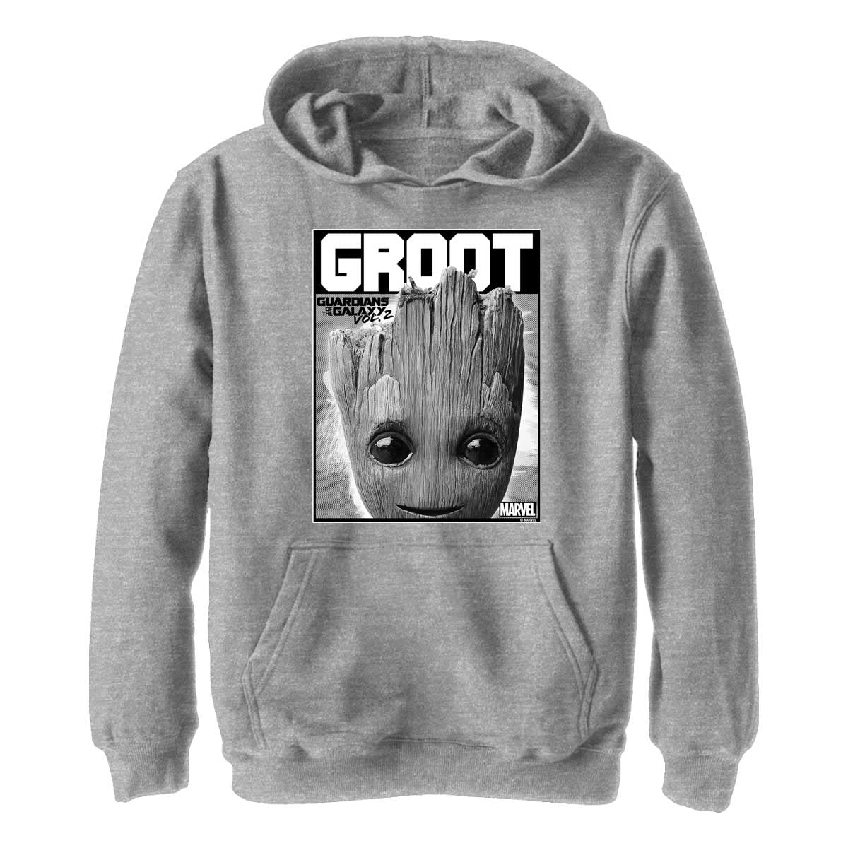 Marvel Kids' Groot Bolden Hoodie - Soft Cotton Pullover Sweatshirt for Boys & Girls - Cute Guardians of The Galaxy Character Design - Perfect for School, Playdates & Cosplay